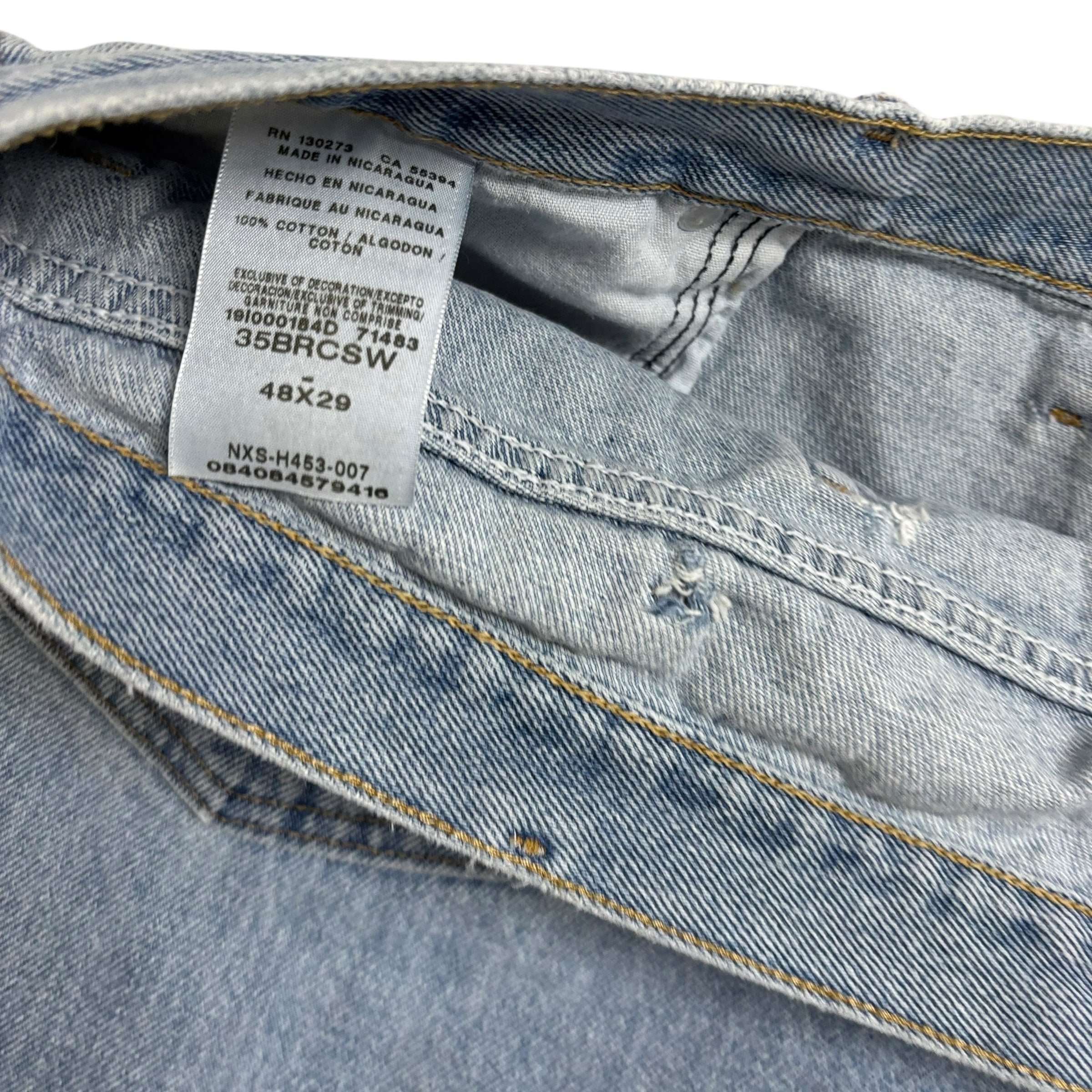 Wrangler Jeans W46 L29 Mens Light Blue Relaxed Straight Fit Vintage Denim