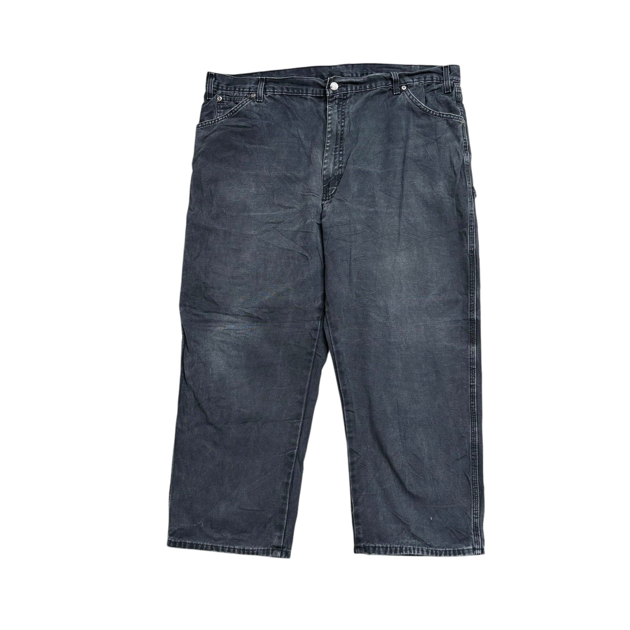 Dickies Carpenter Pants W42 L27 Mens Black Relaxed Straight Fit Trousers Jeans