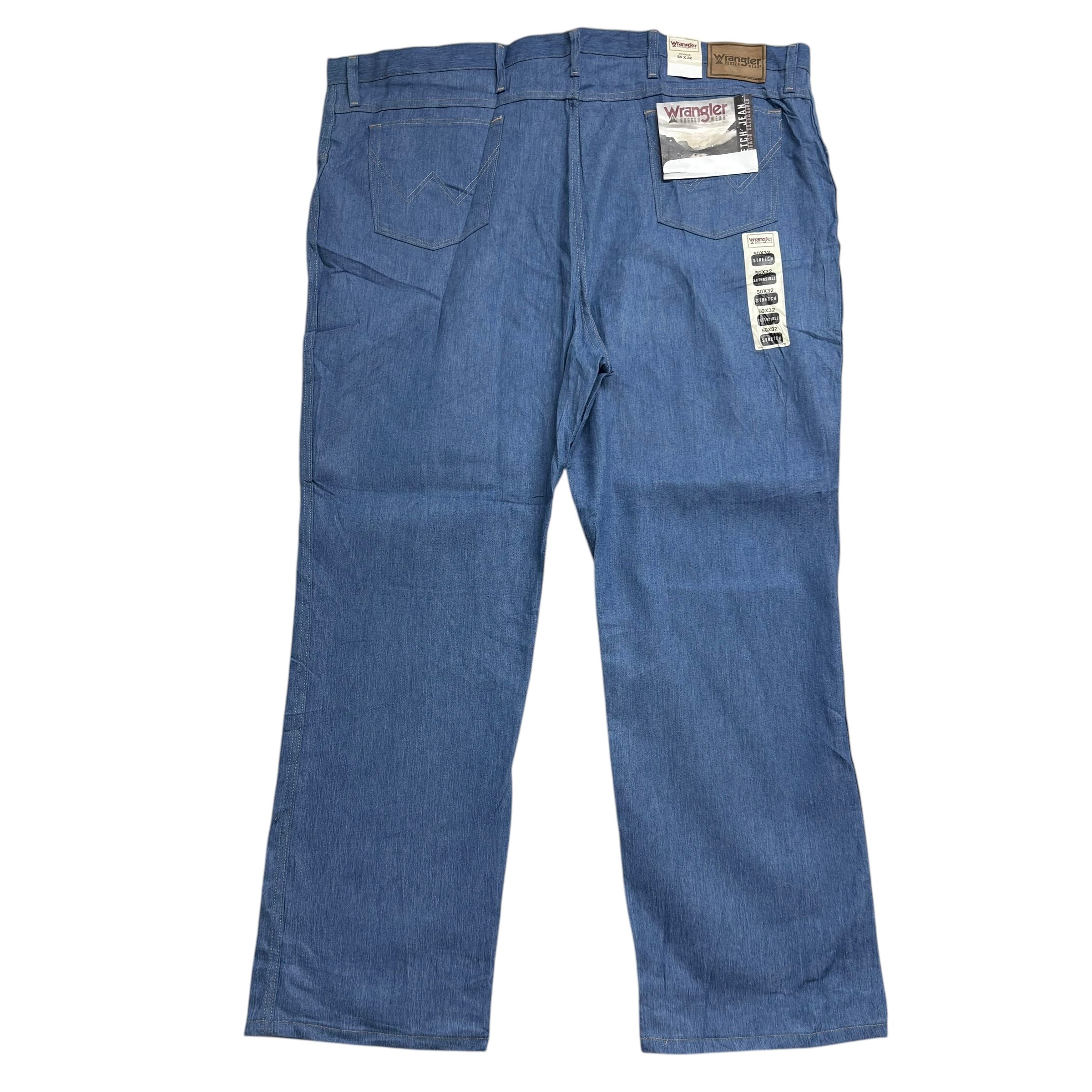 Wrangler Jeans W50 L32 Mens Blue Relaxed Straight Fit Vintage Denim (E)