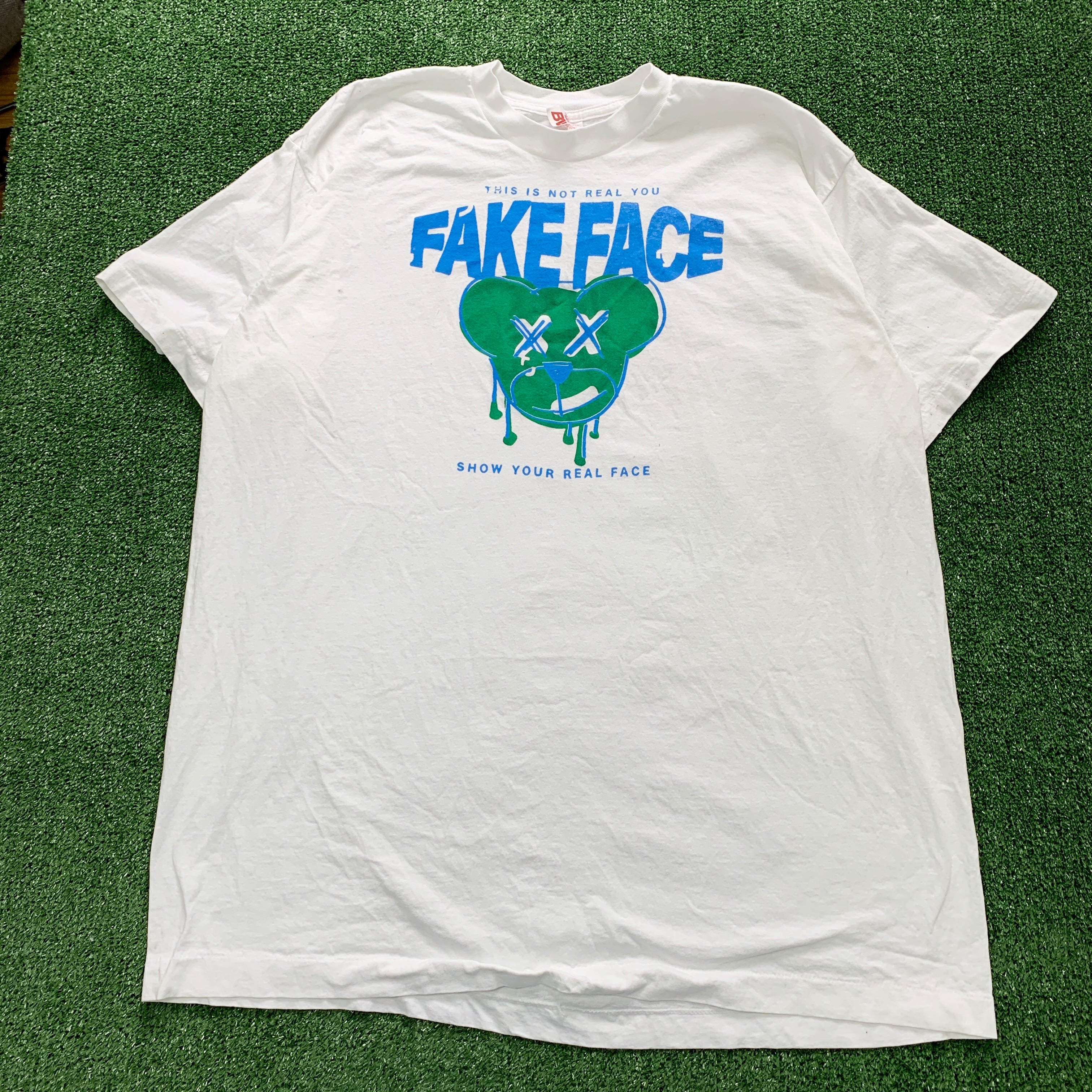 Vintage T Shirt Mens 3XL White Single Stitch Graphic Print 90s USA