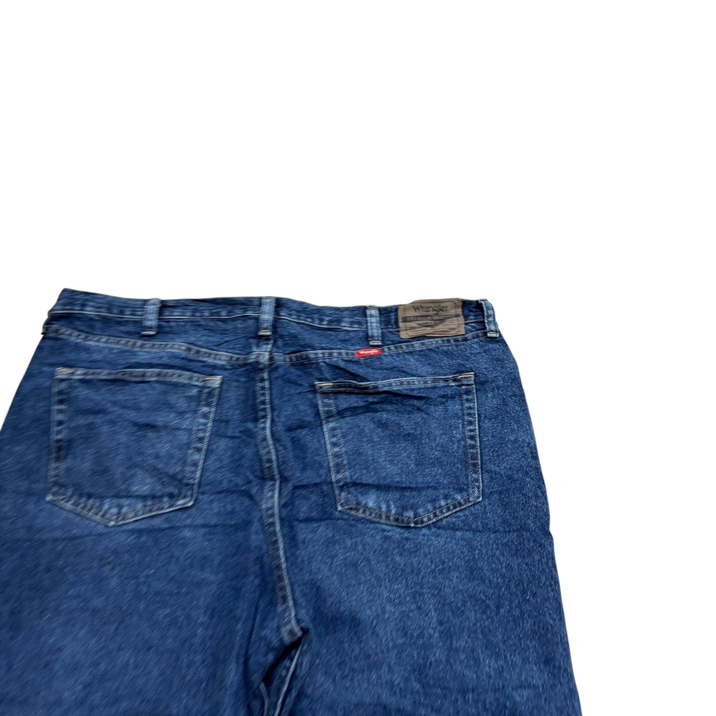 Wrangler Jeans W40 L30 Mens Mid Blue Regular Straight Fit Denim (E)