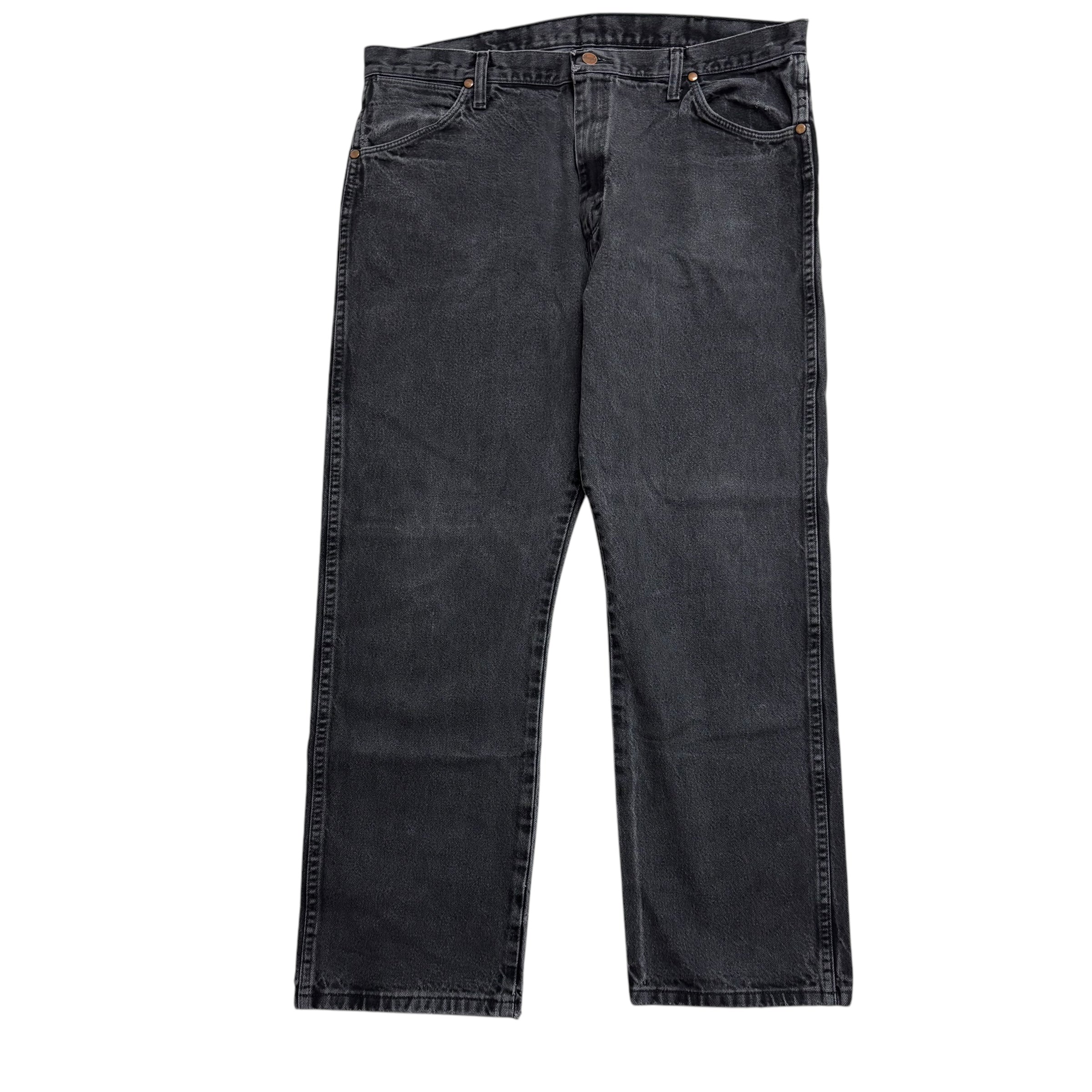 Wrangler Jeans Cowboy Cut W38 L29 Mens Black 13MWZ Original Fit Denim (E)