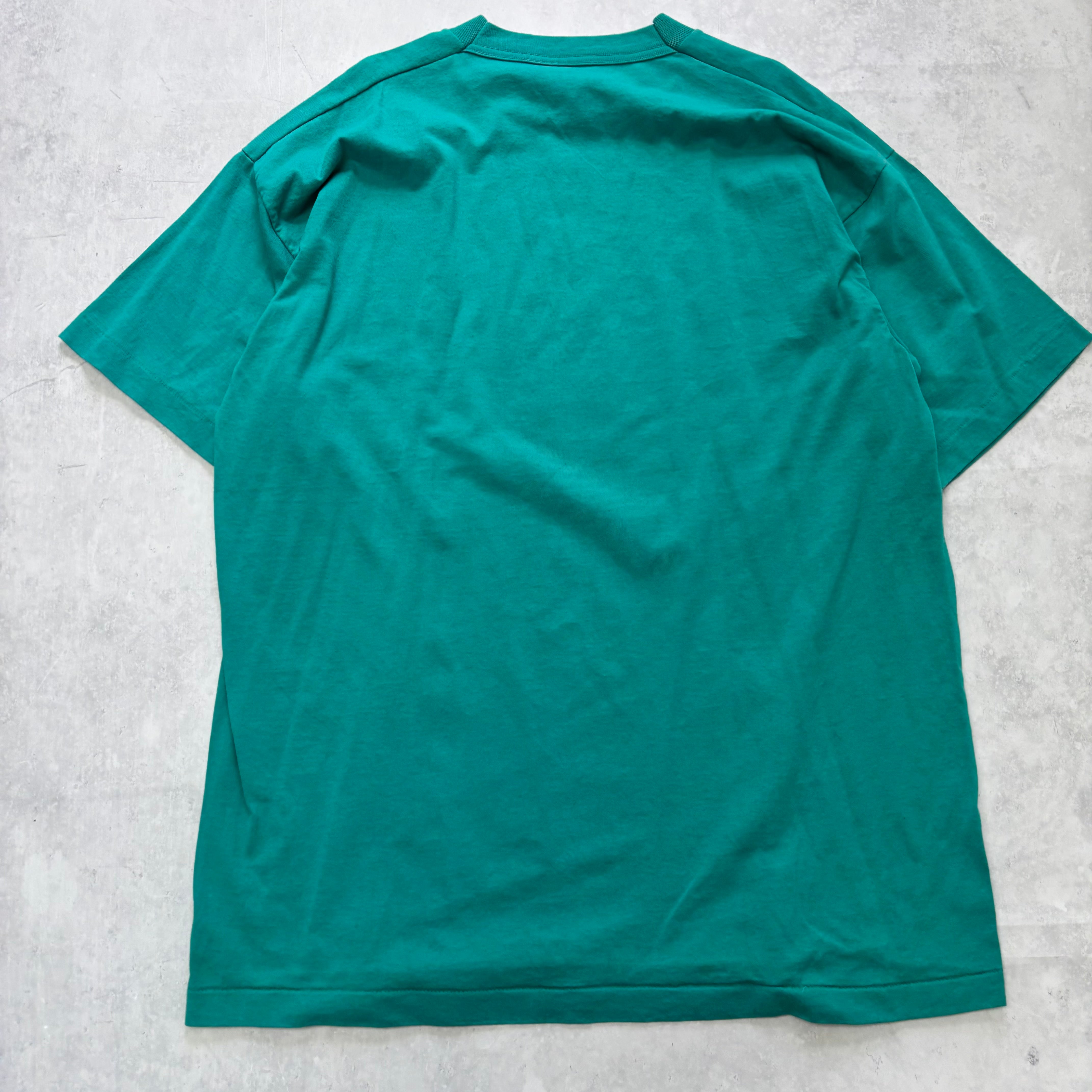Vintage T Shirt Mens XL Teal Green Single Stitch Graphic Print 90s USA (E)