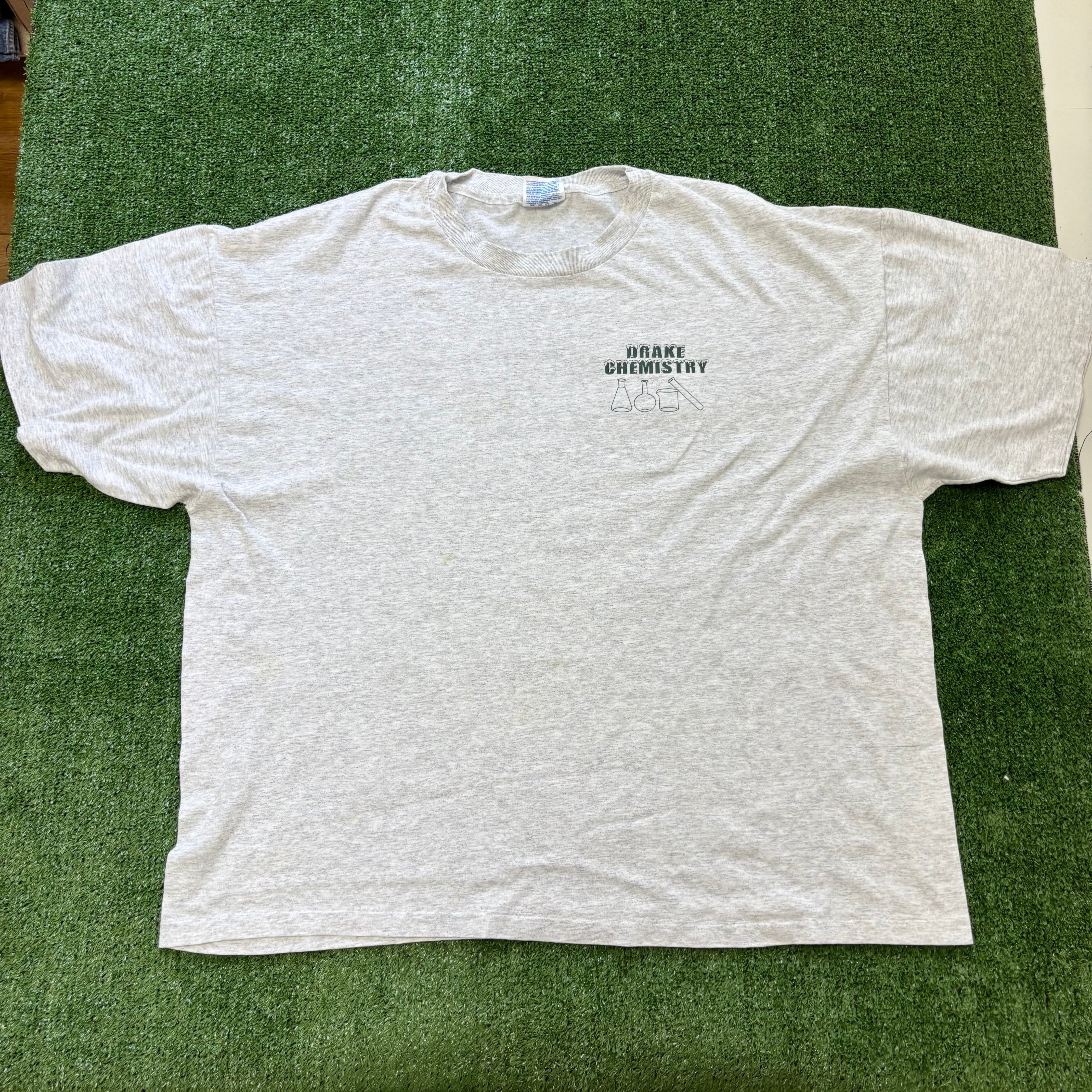 Vintage T Shirt Mens XXL Grey Single Stitch Graphic Print 90s USA