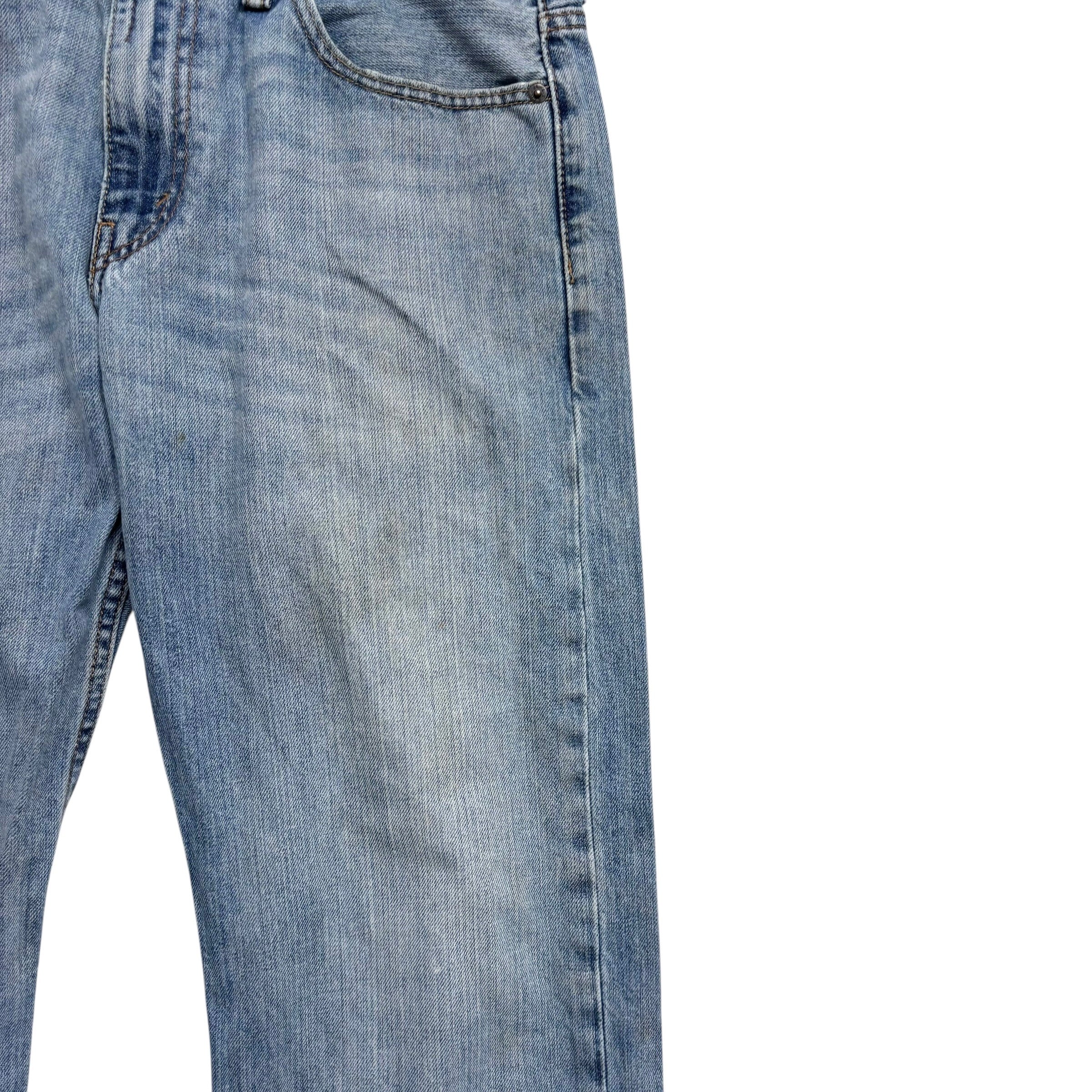 Levis 569 Jeans W33 L30 Mens Mid Blue Baggy Relaxed Straight Fit Denim (F)