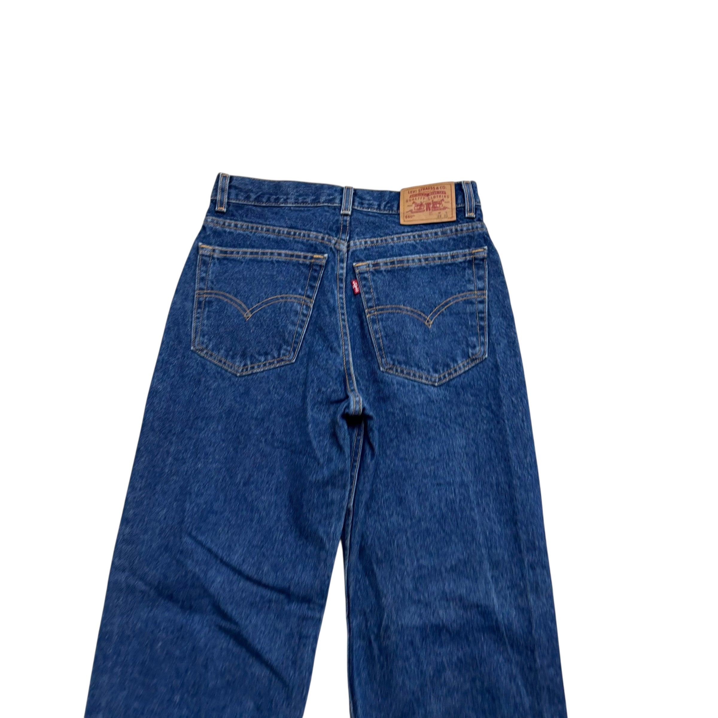 Levis 550 Student Jeans W28 L30 Womens Relaxed Blue Vintage Denim (E)