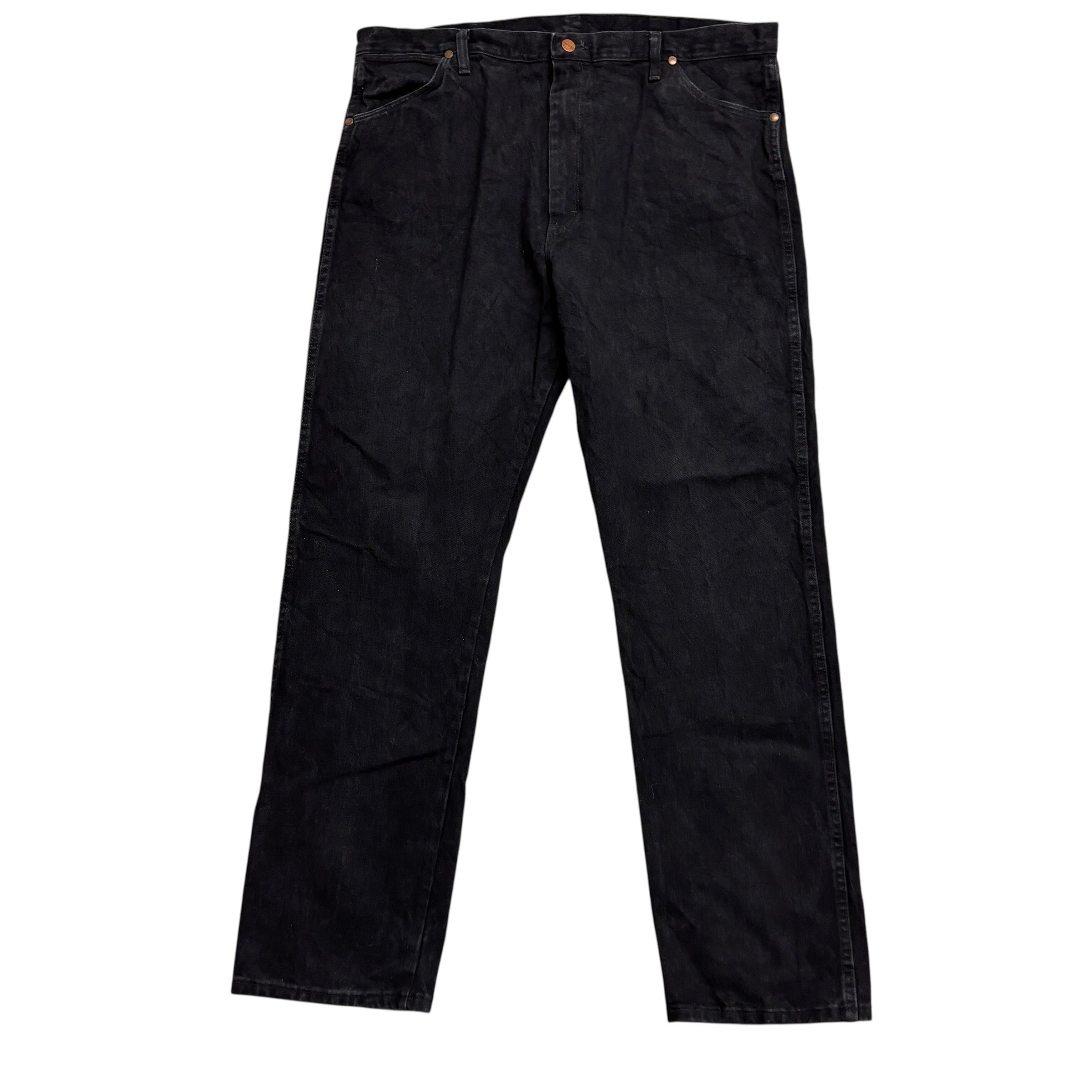 Wrangler Jeans Cowboy Cut W40 L34 Mens Black 13MWZ Original Fit Denim (E)