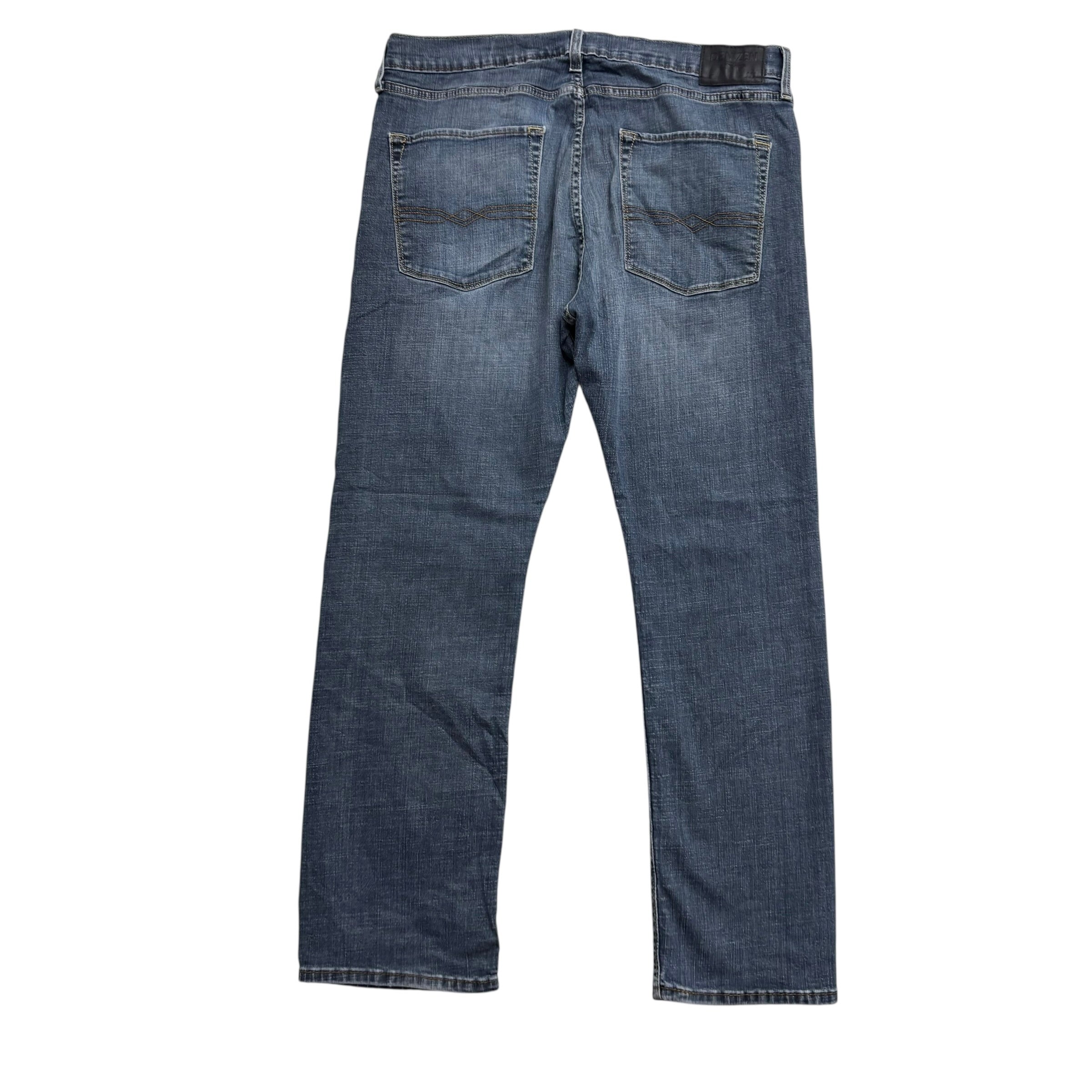 Levis Denizen Jeans W36 L30 Mens Mid Blue Slim Straight Fit Stretch (E)