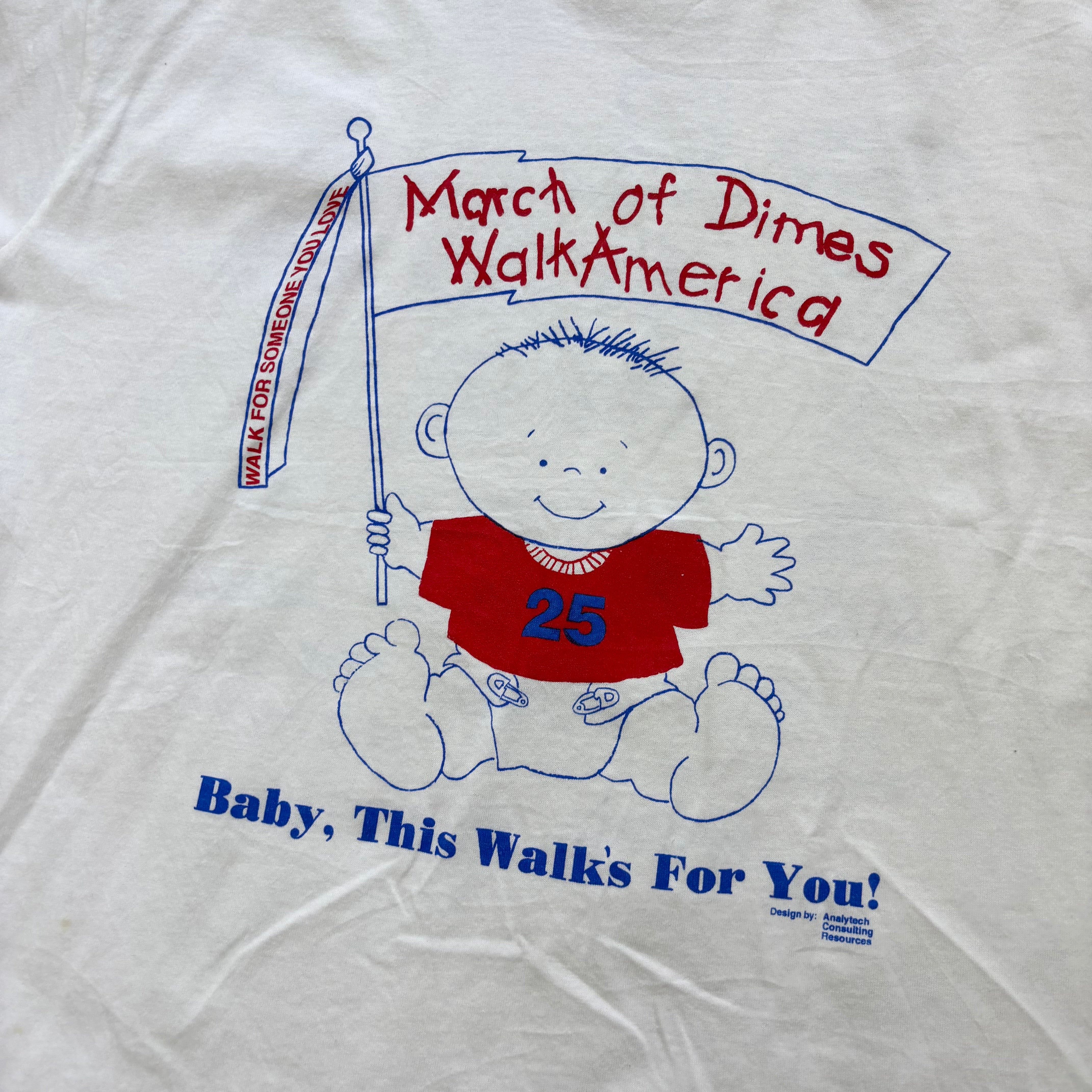 Vintage T Shirt Mens Medium White Single Stitch Graphic Print 90s USA