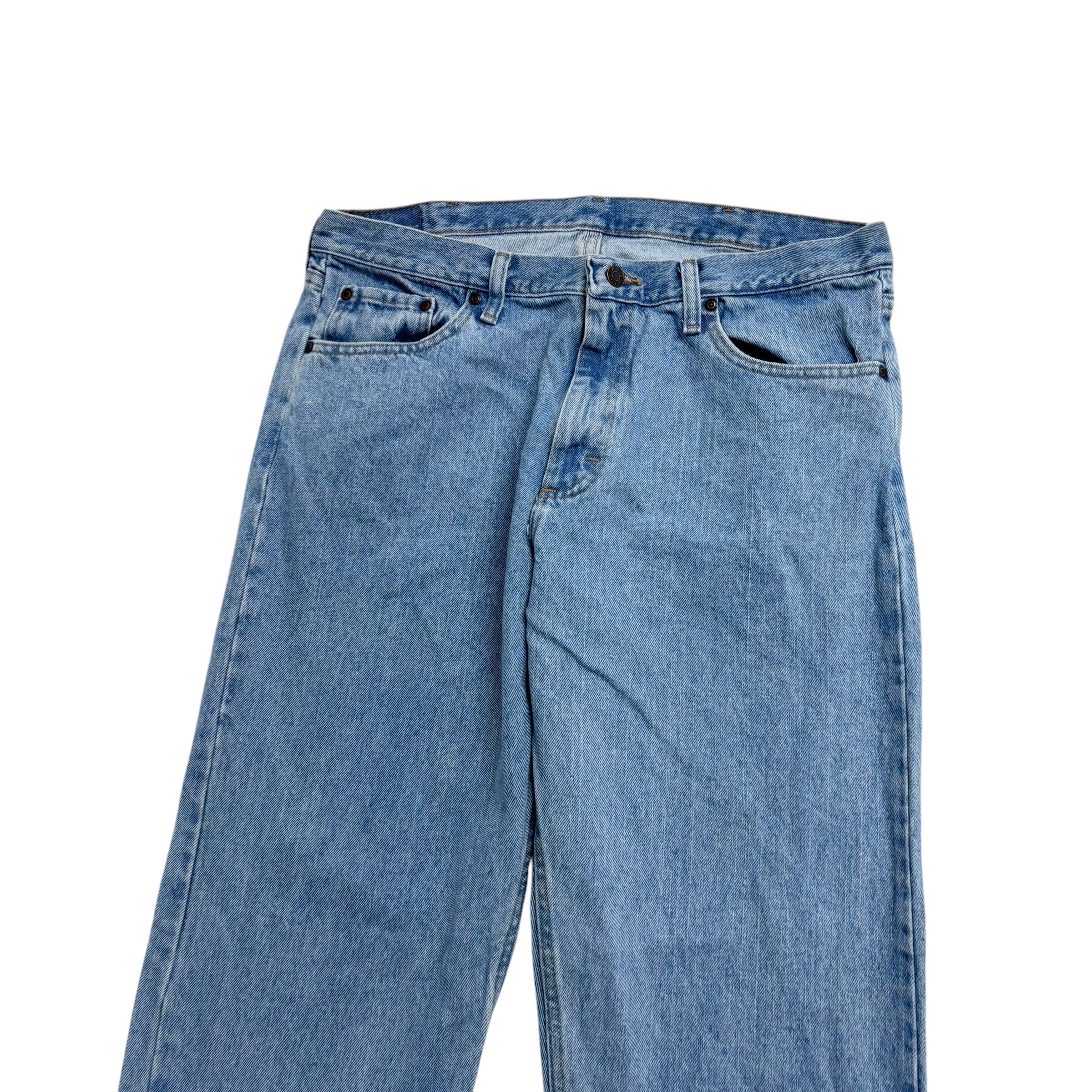 Wrangler Jeans W36 L30 Mens Light Blue Relaxed Straight Fit Denim (E)