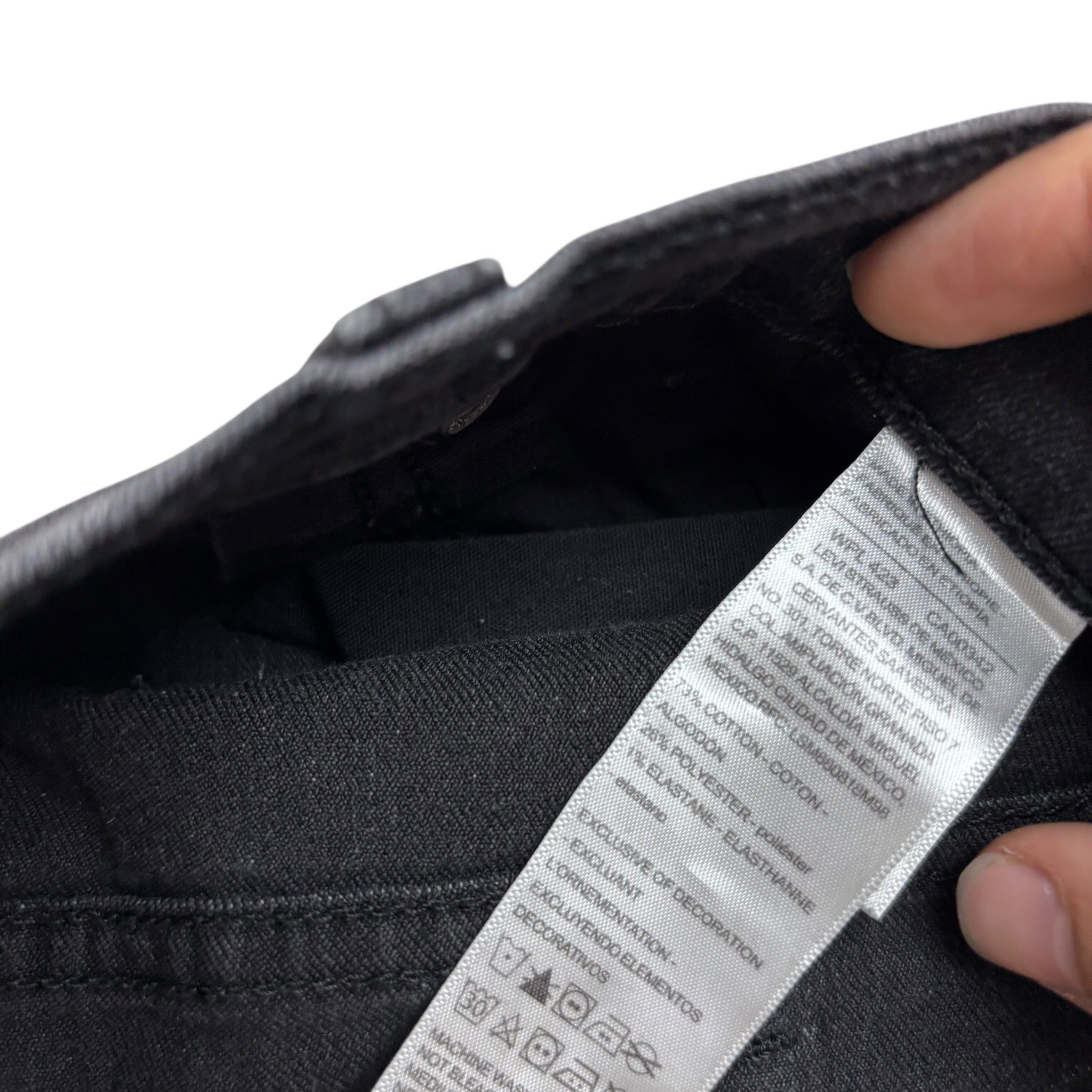 Levis Denizen Jeans W38 L31 Mens Black Athletic Fit Stretch Denim