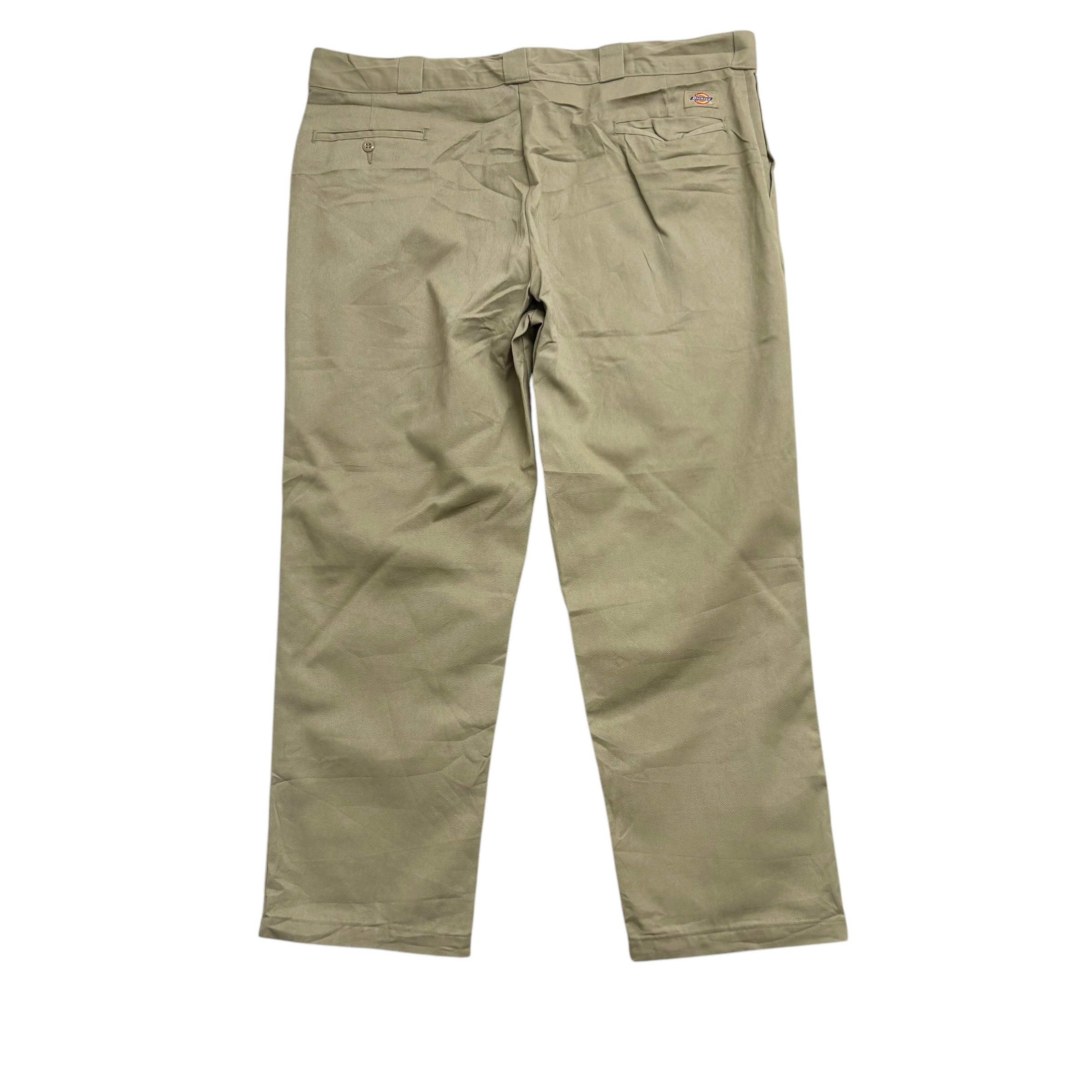 Dickies 874 Trousers W42 L30 Mens Beige Khaki Pants Original Fit Workwear