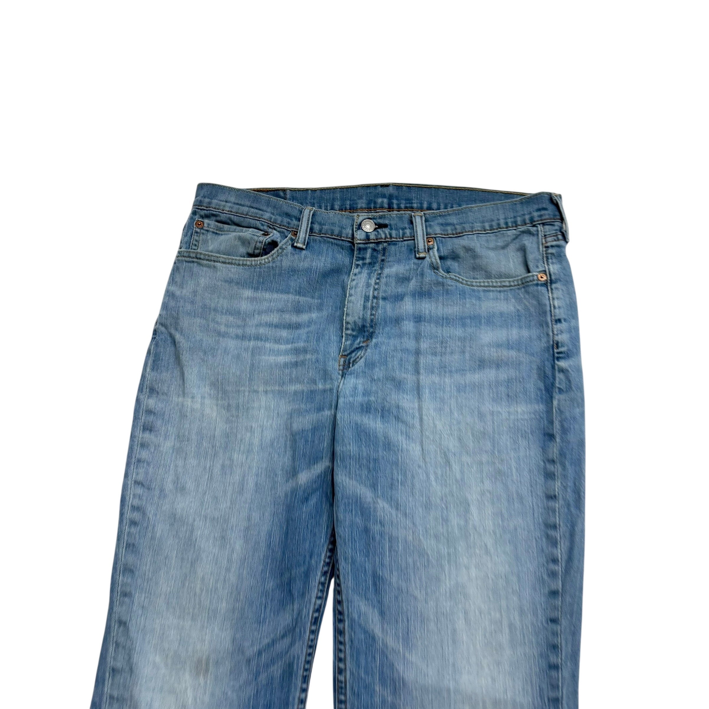 Levis 514 Jeans W36 L32 Mens Light Blue Regular Straight Fit Stretch Denim