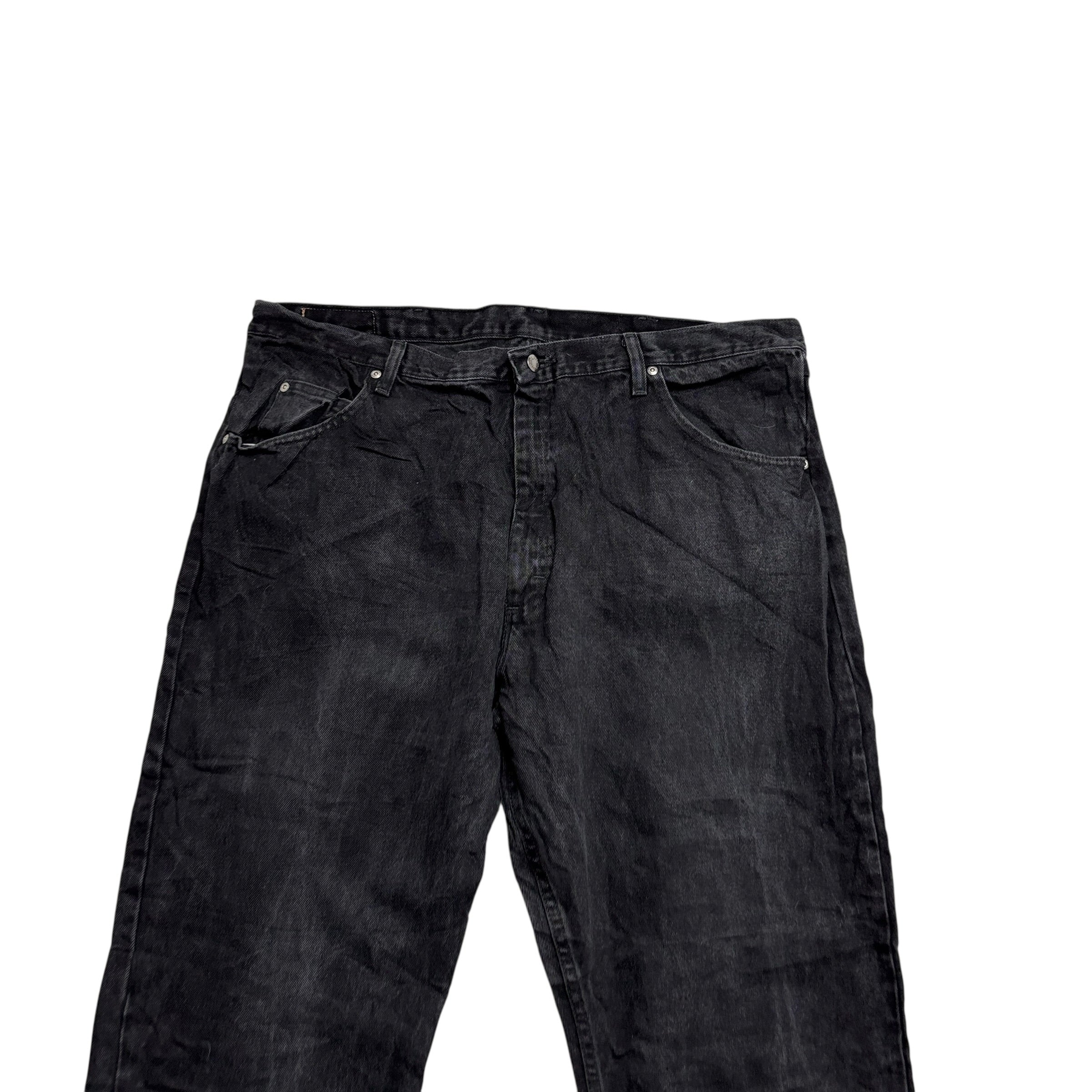 Wrangler Jeans W42 L30 Mens Black Relaxed Straight Fit Baggy Denim (E)