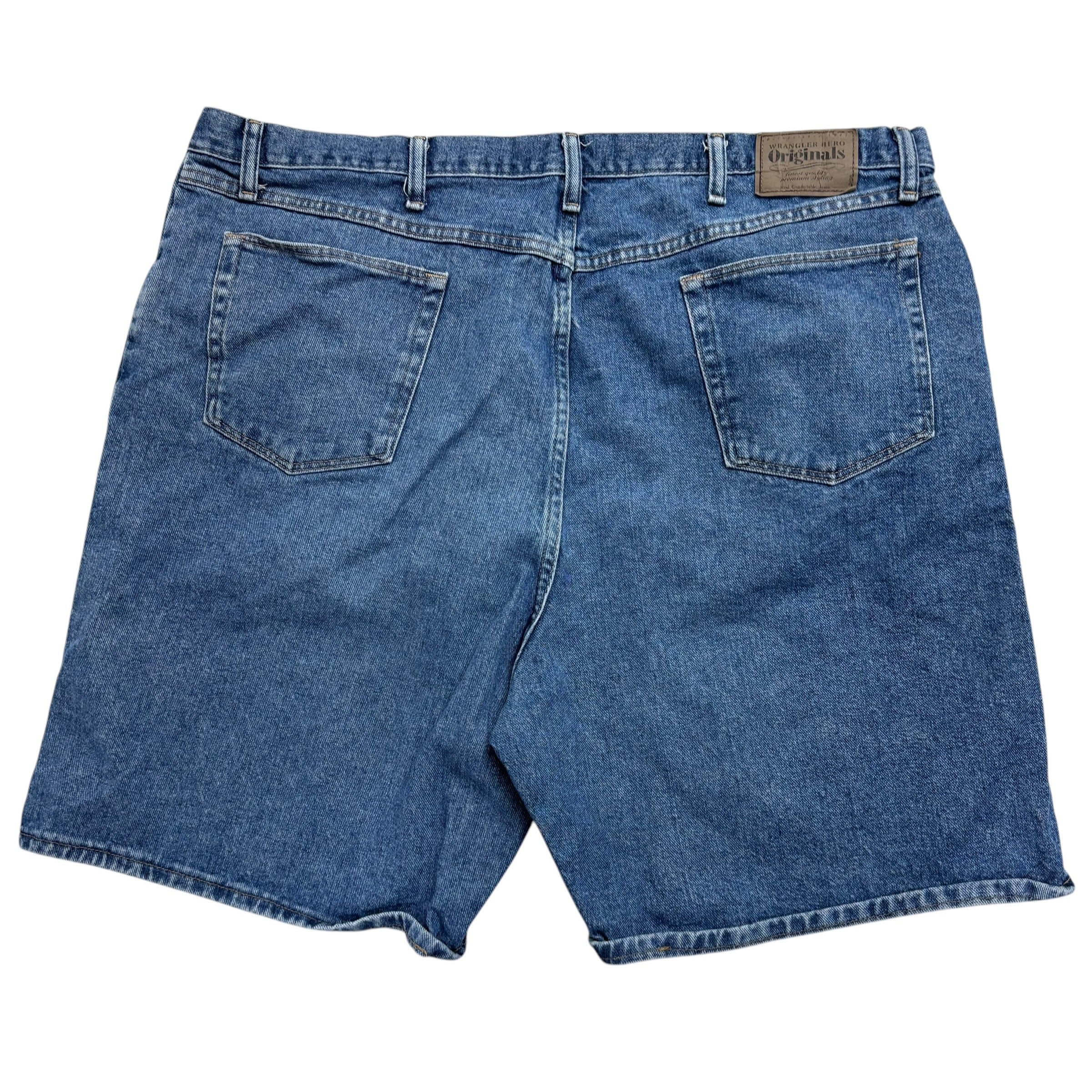Vintage Wrangler Baggy Jorts W44 Mens Denim Shorts Mid Blue Relaxed Fit