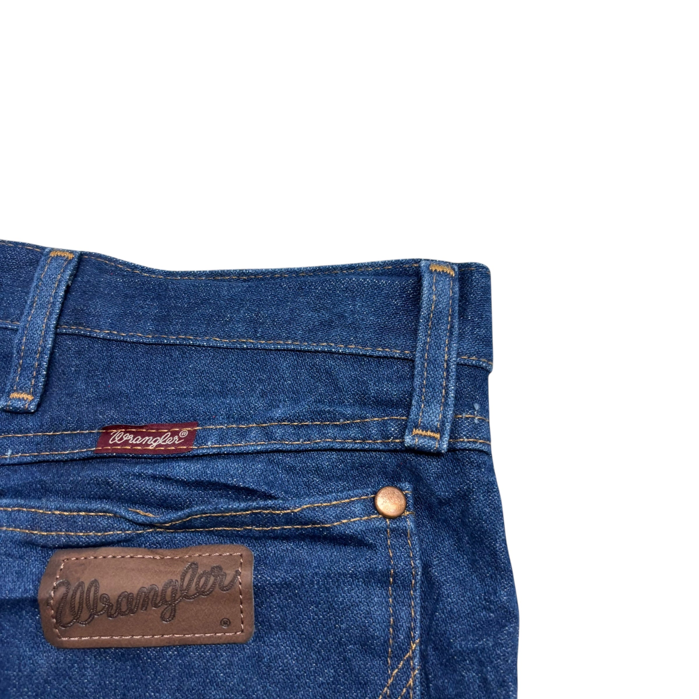 Wrangler Jeans Cowboy Cut W42 L30 Mens Dark Blue 31MWZ Relaxed Fit Denim (E)