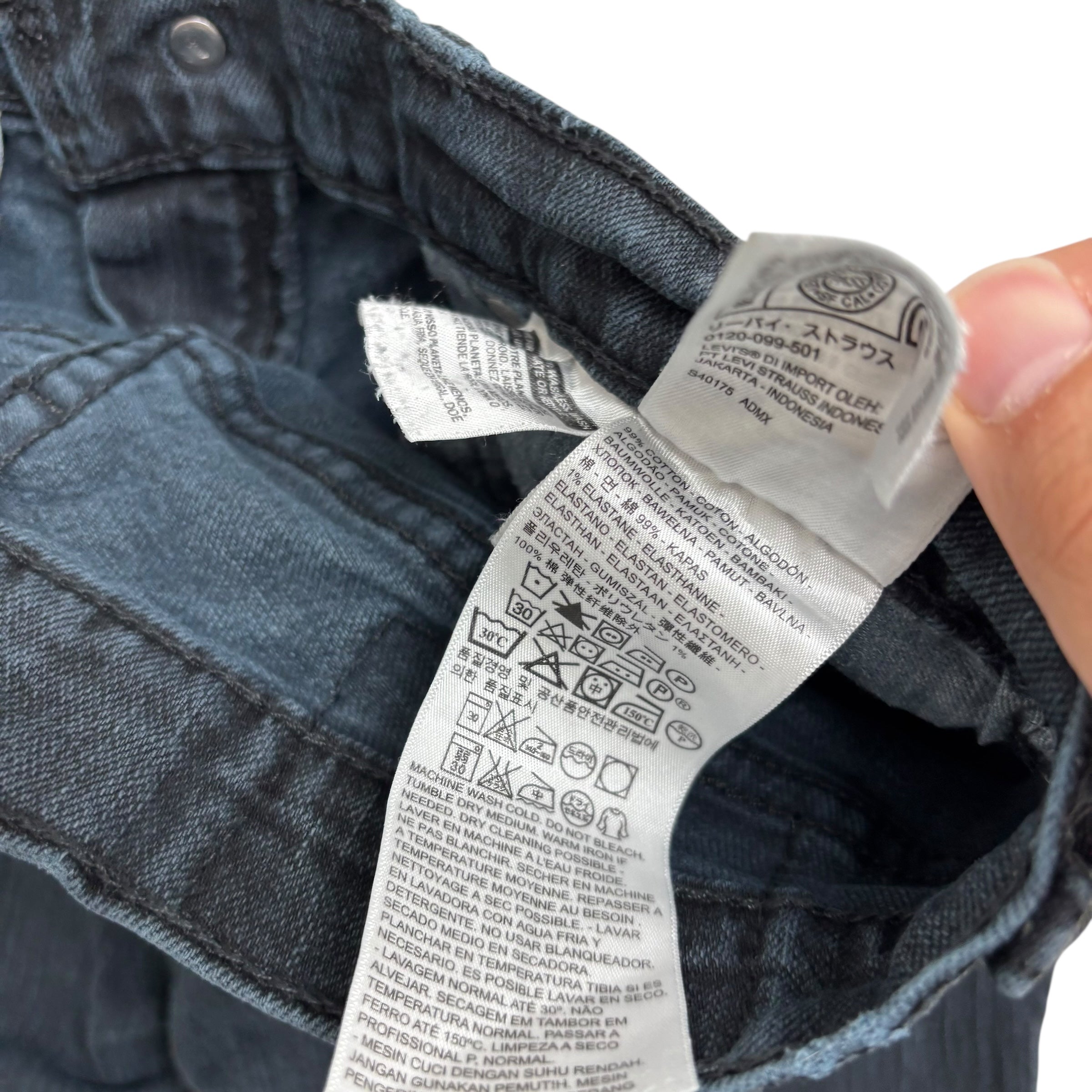 Levis 511 Jeans W29 L30 Mens Navy Blue Slim Fit Stretch Denim