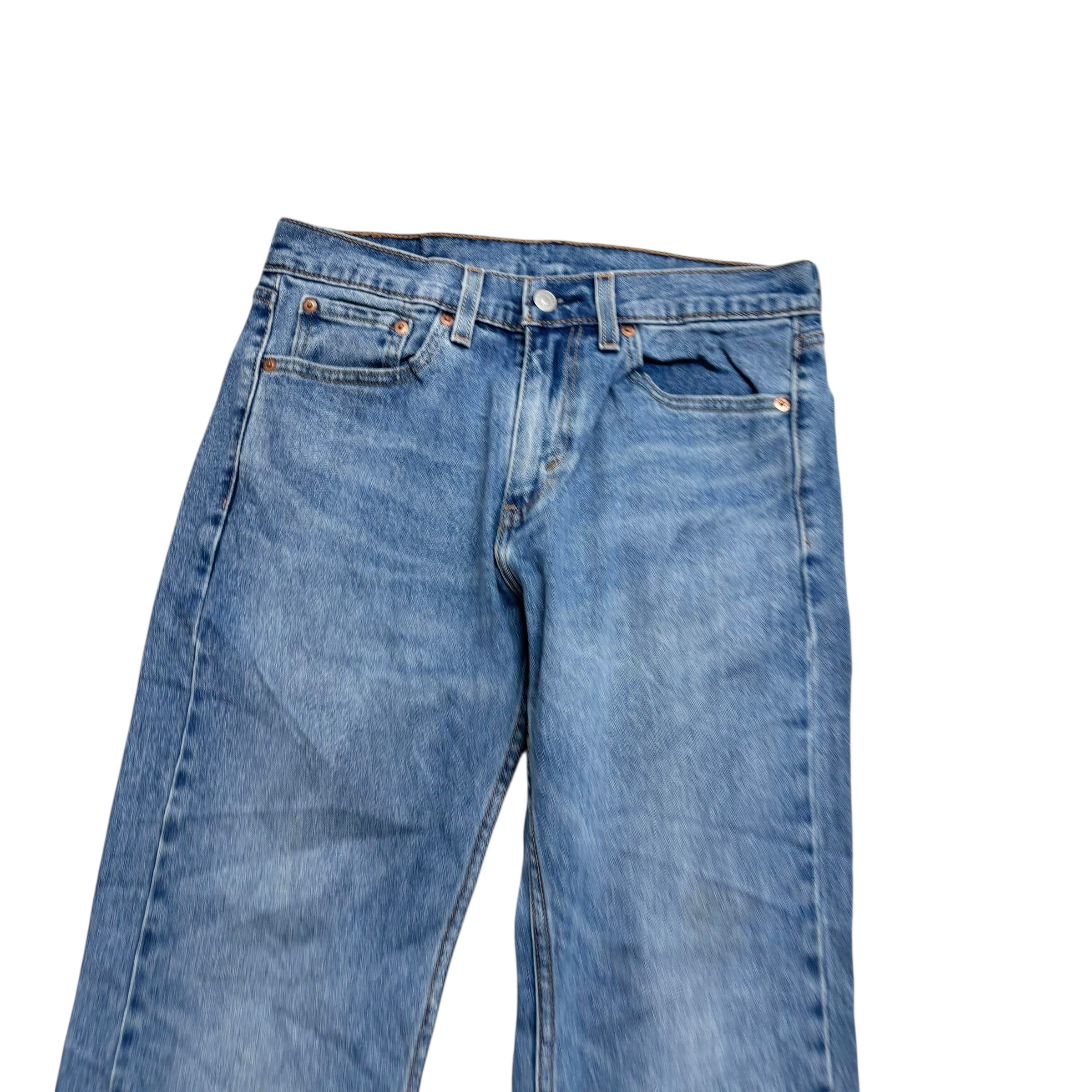 Levis 505 Jeans W29 L30 Mens Mid Blue Regular Straight Fit Stretch Denim