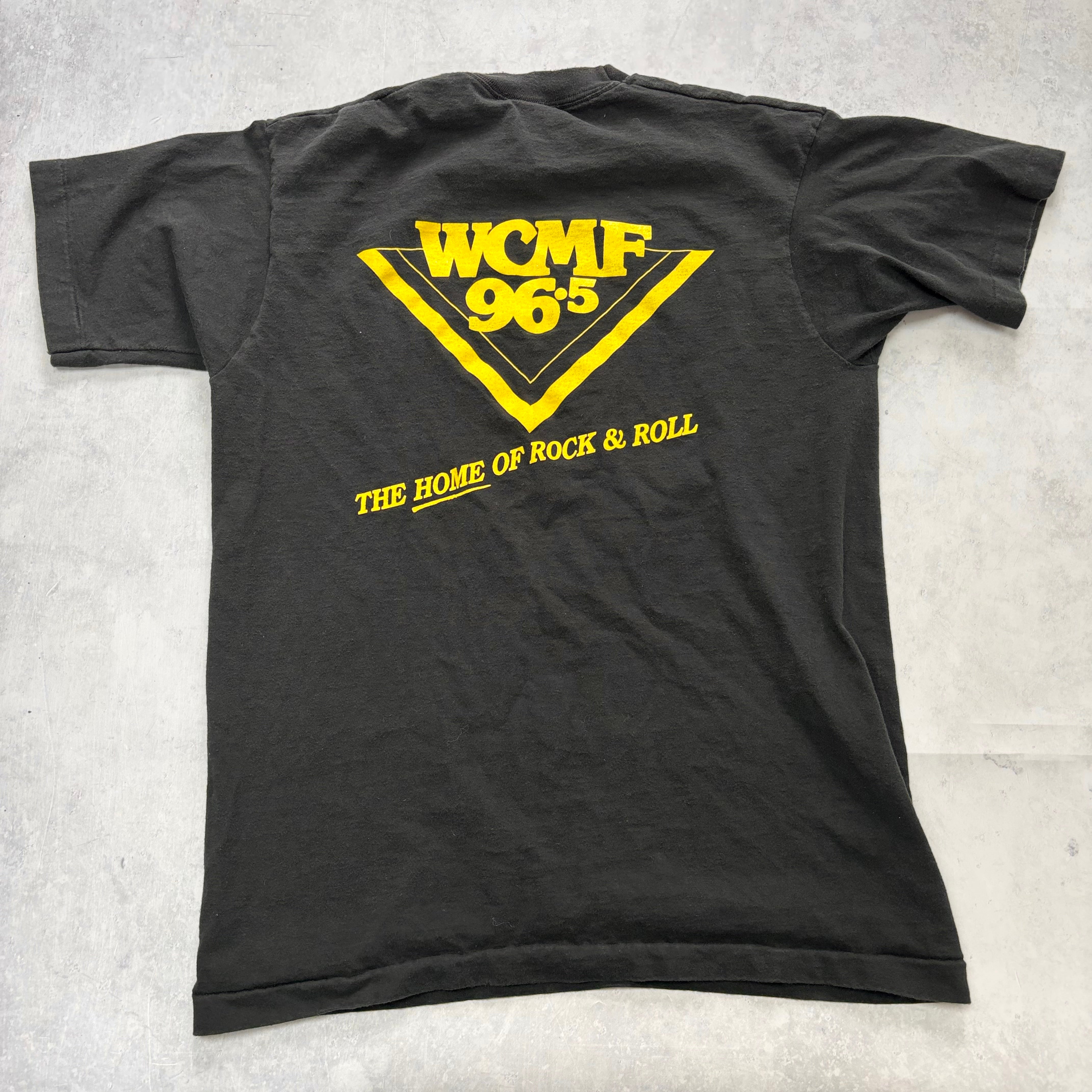 Vintage T Shirt Mens Large Black Single Stitch Graphic Print 90s Radio USA (E)