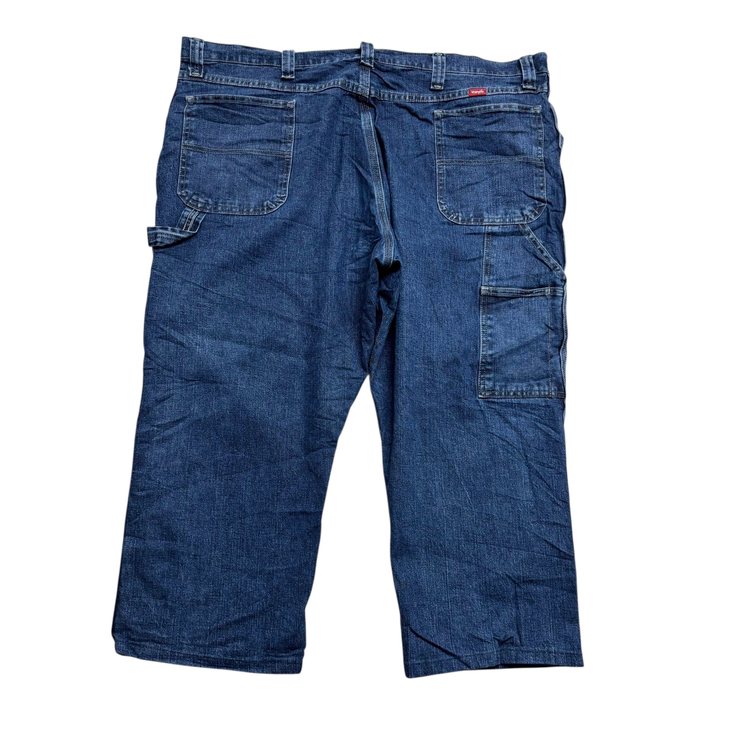 Wrangler Carpenter Jeans W44 L25 Mens Dark Blue Relaxed Straight Fit Stretch