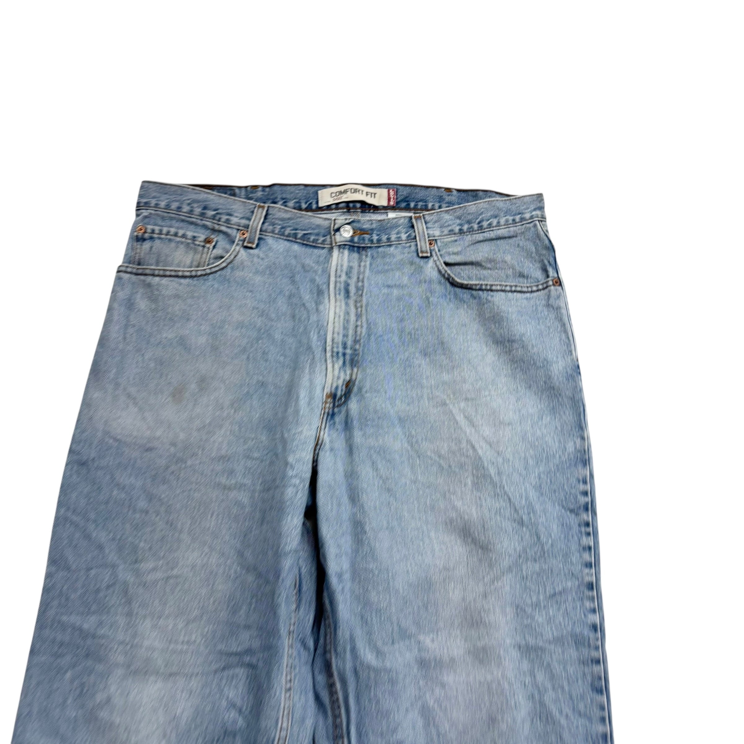 Levis 560 Jeans W38 L30 Mens Light Blue Baggy Relaxed Comfort Fit Vintage Denim