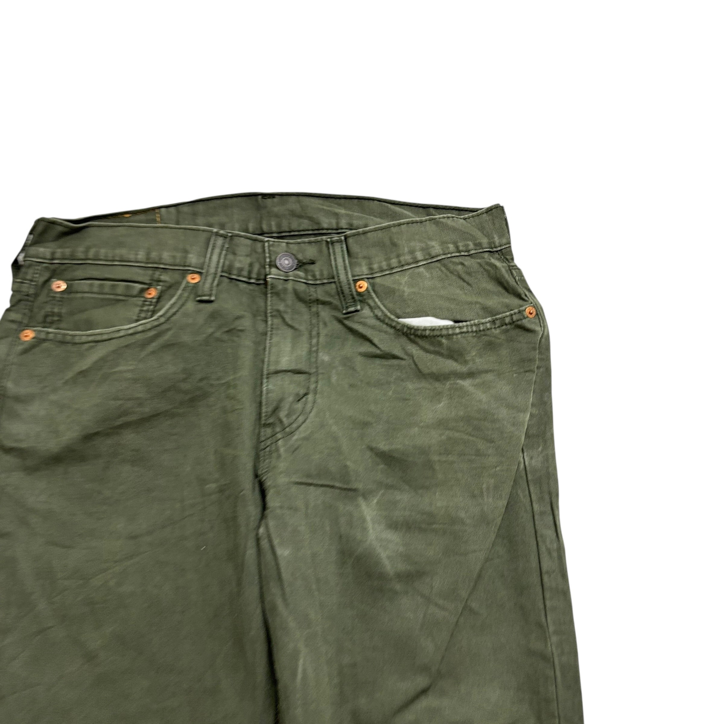 Levis 514 Trousers W31 L32 Mens Green Regular Straight Fit Pants