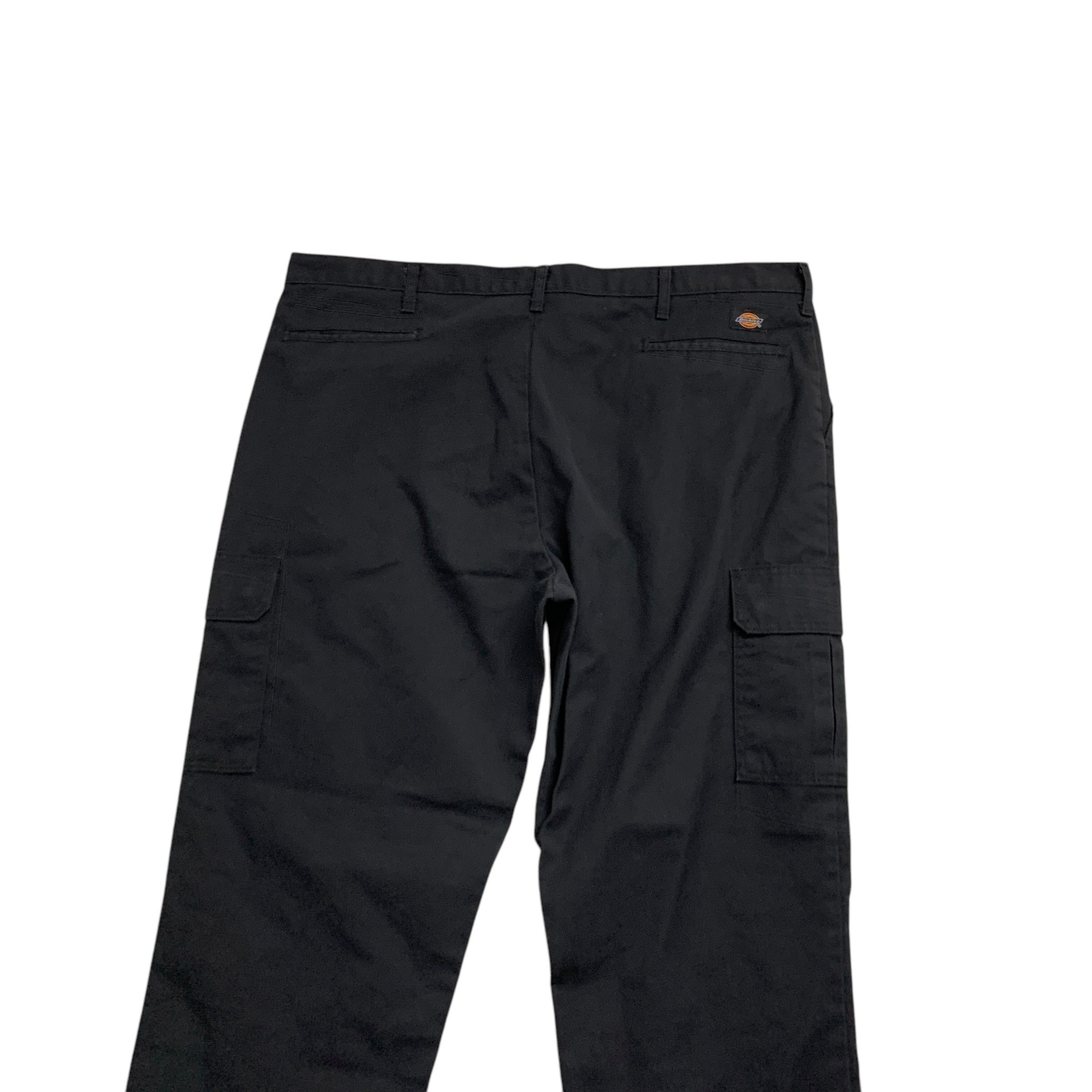 Dickies Cargo Trousers W44 L32 Mens Black Pants Relaxed Straight Fit Workwear