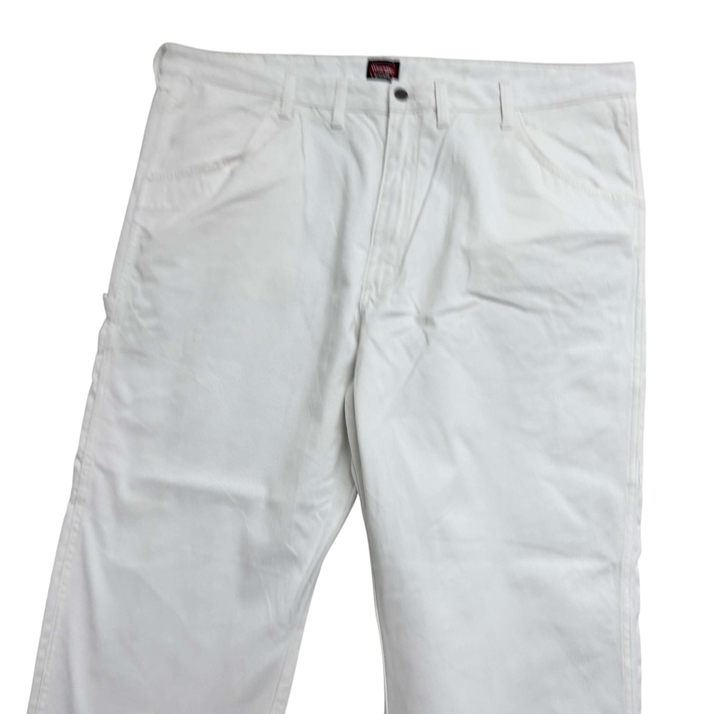 Wrangler Carpenter Pants W44 L30 Mens White Baggy Relaxed Fit Trousers