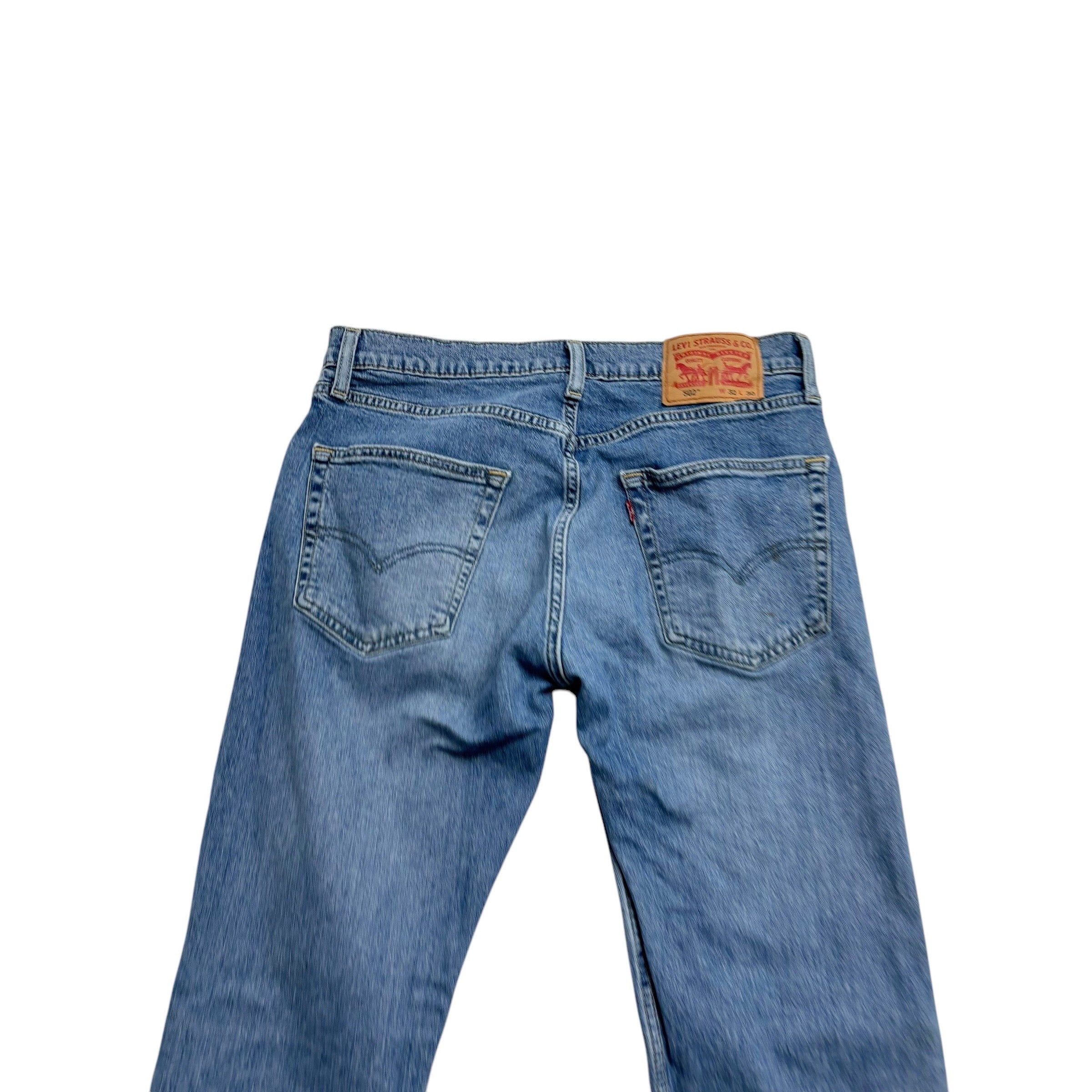 Levis 502 Jeans W32 L30 Mens Light Blue Regular Tapered Fit Stretch Denim