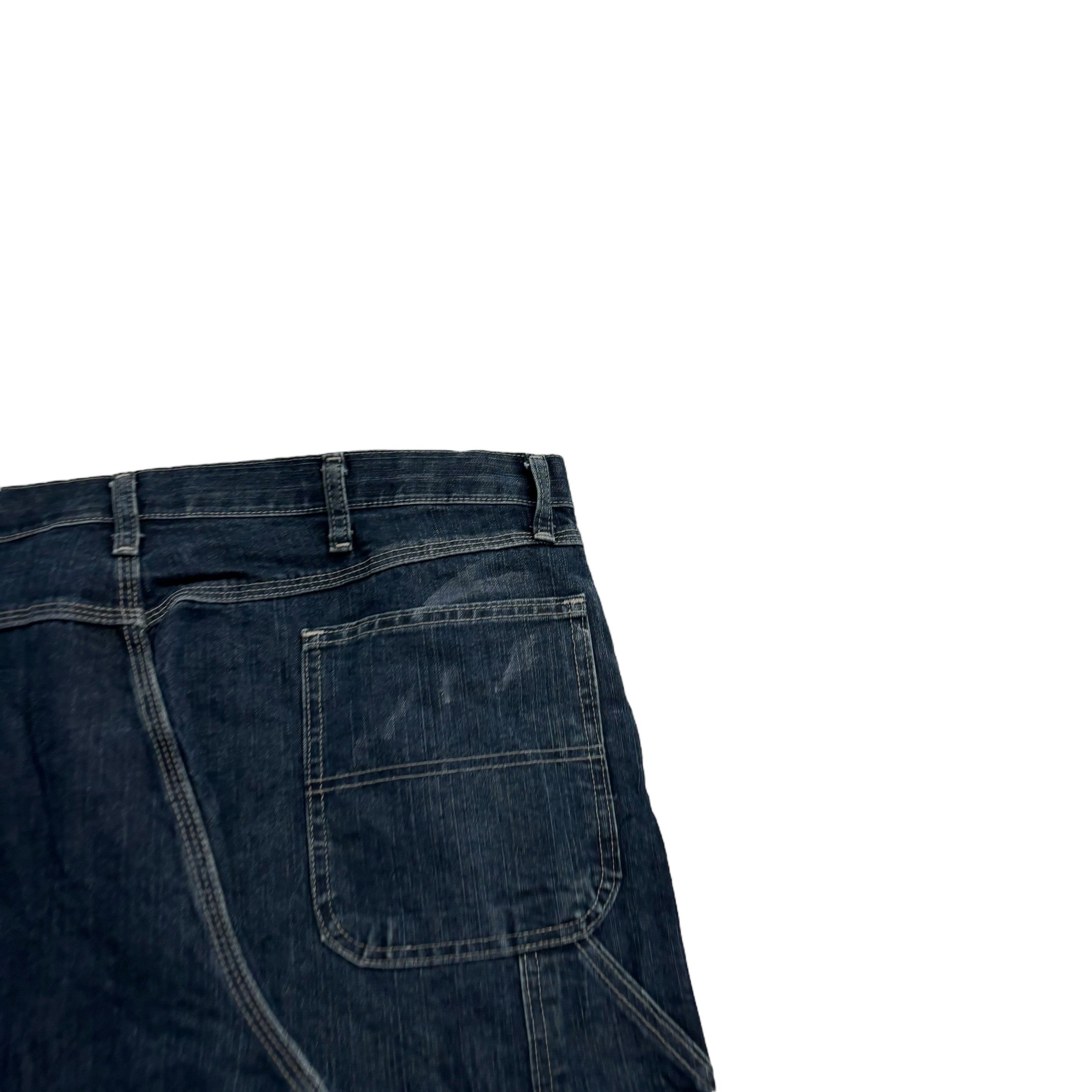 Wrangler Carpenter Jeans W40 L30 Mens Dark Blue Relaxed Straight Fit Denim (F)