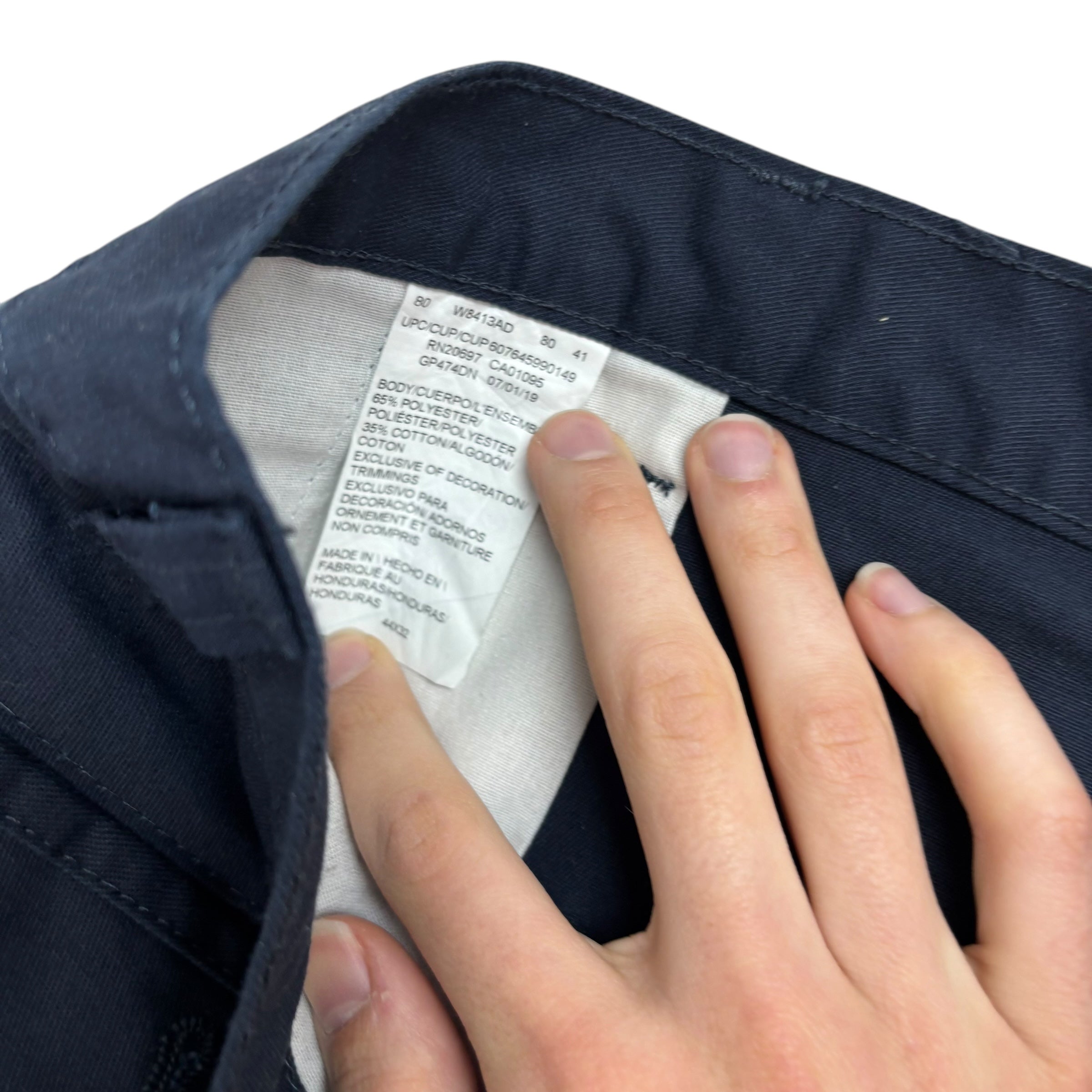 Dickies Trousers W44 L32 Mens Navy Blue Pants Relaxed Straight Fit Workwear