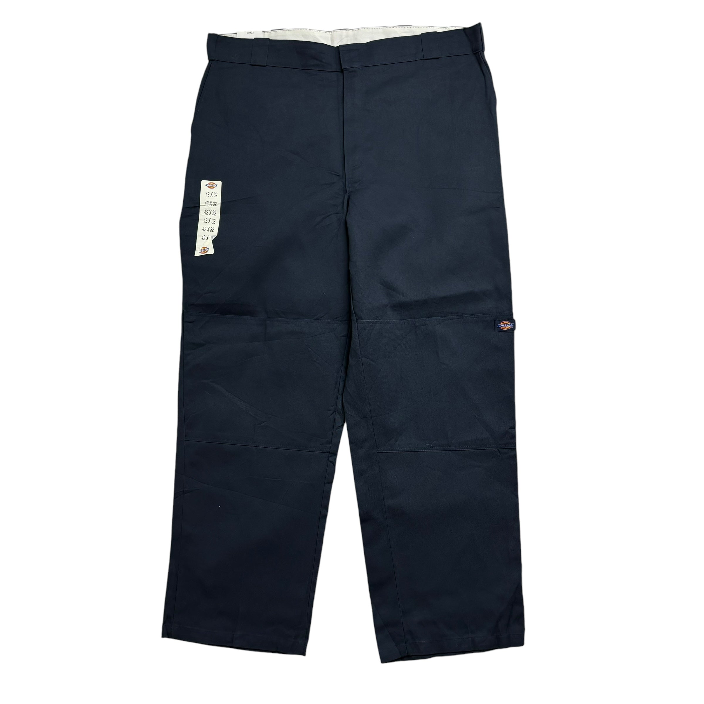 Dickies Double Knee Trousers W42 L32 Mens Navy Blue Pants Baggy Relaxed Workwear