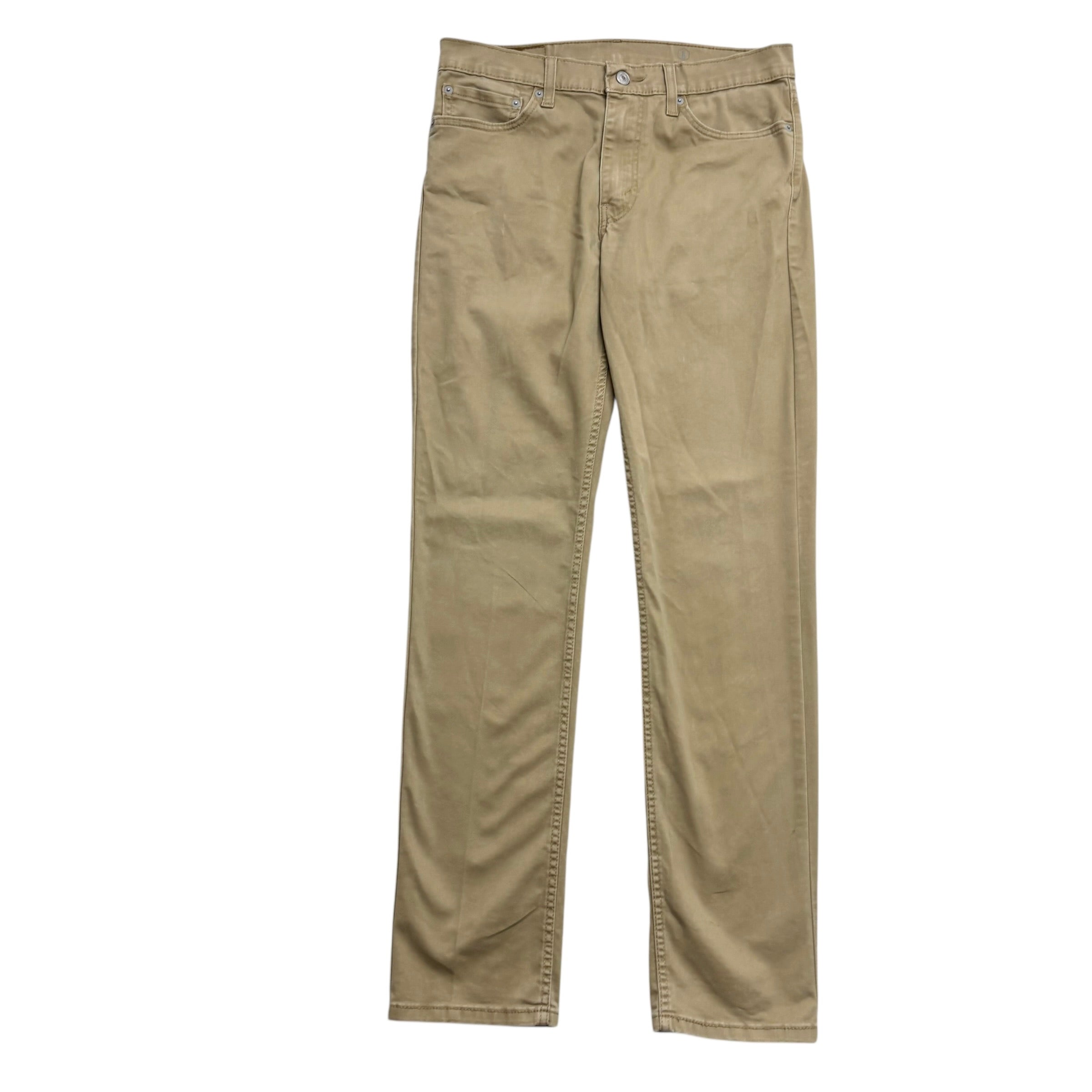 Levis 511 Trousers W32 L33 Mens Beige Slim Fit Stretch Pants (E)