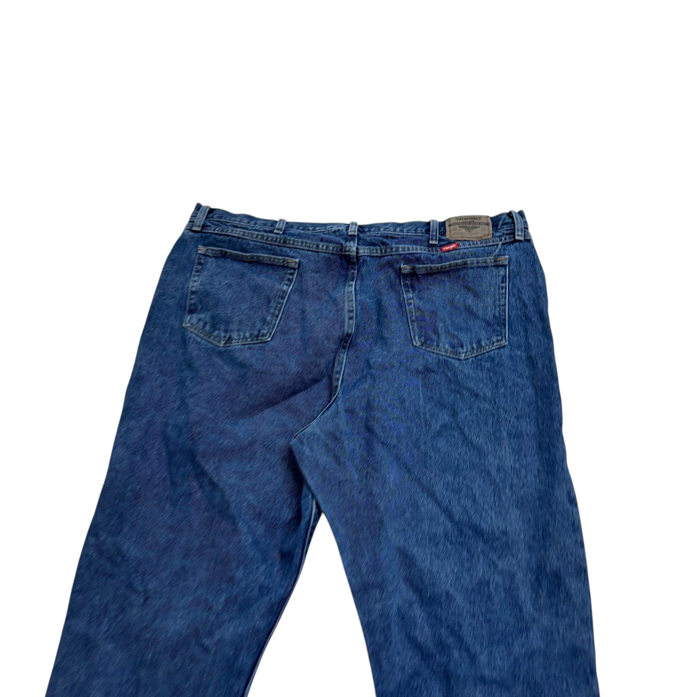 Wrangler Jeans W46 L32 Mens Mid Blue Regular Straight Fit Denim (F)