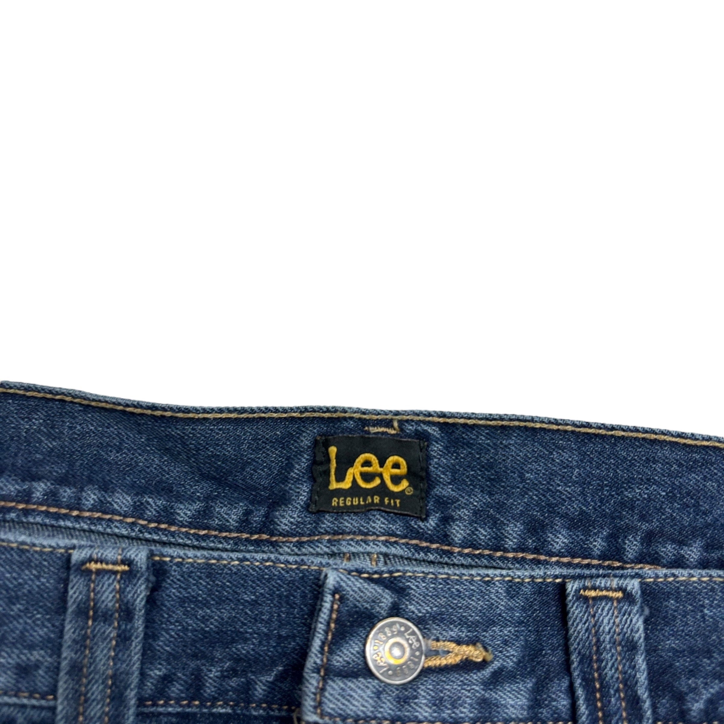 Lee Jeans W56 L30 Mens Dark Blue Regular Straight Fit Denim (E)