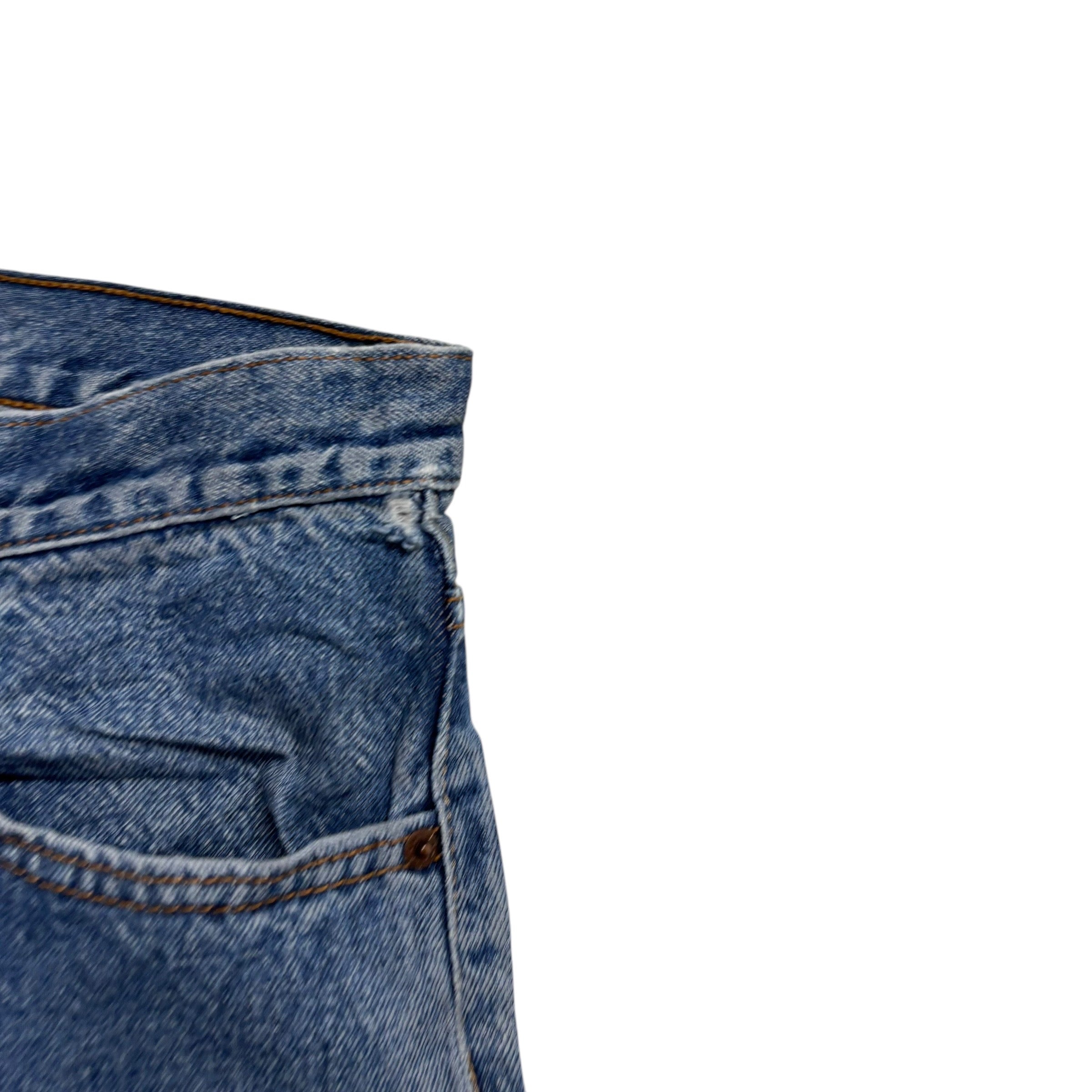 Levis 505 Jeans W34 L26 Mens Mid Blue Regular Straight Fit Vintage Denim