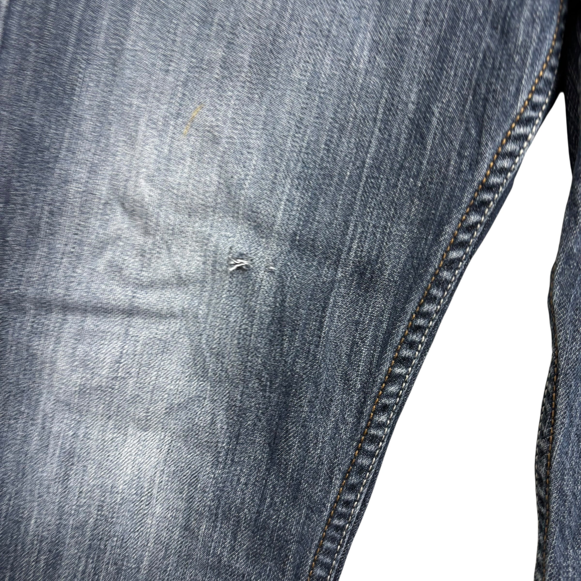 Wrangler Jeans W32 L32 Mens Dark Blue Regular Straight Fit Stretch Denim (F)