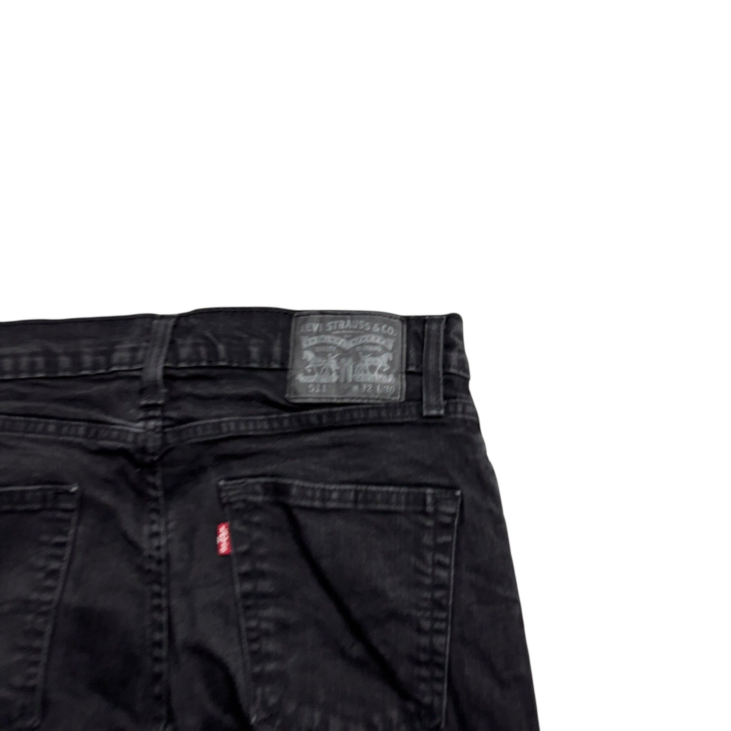 Levis 511 Jeans W31 L29 Mens Black Slim Fit Stretch Denim (E)