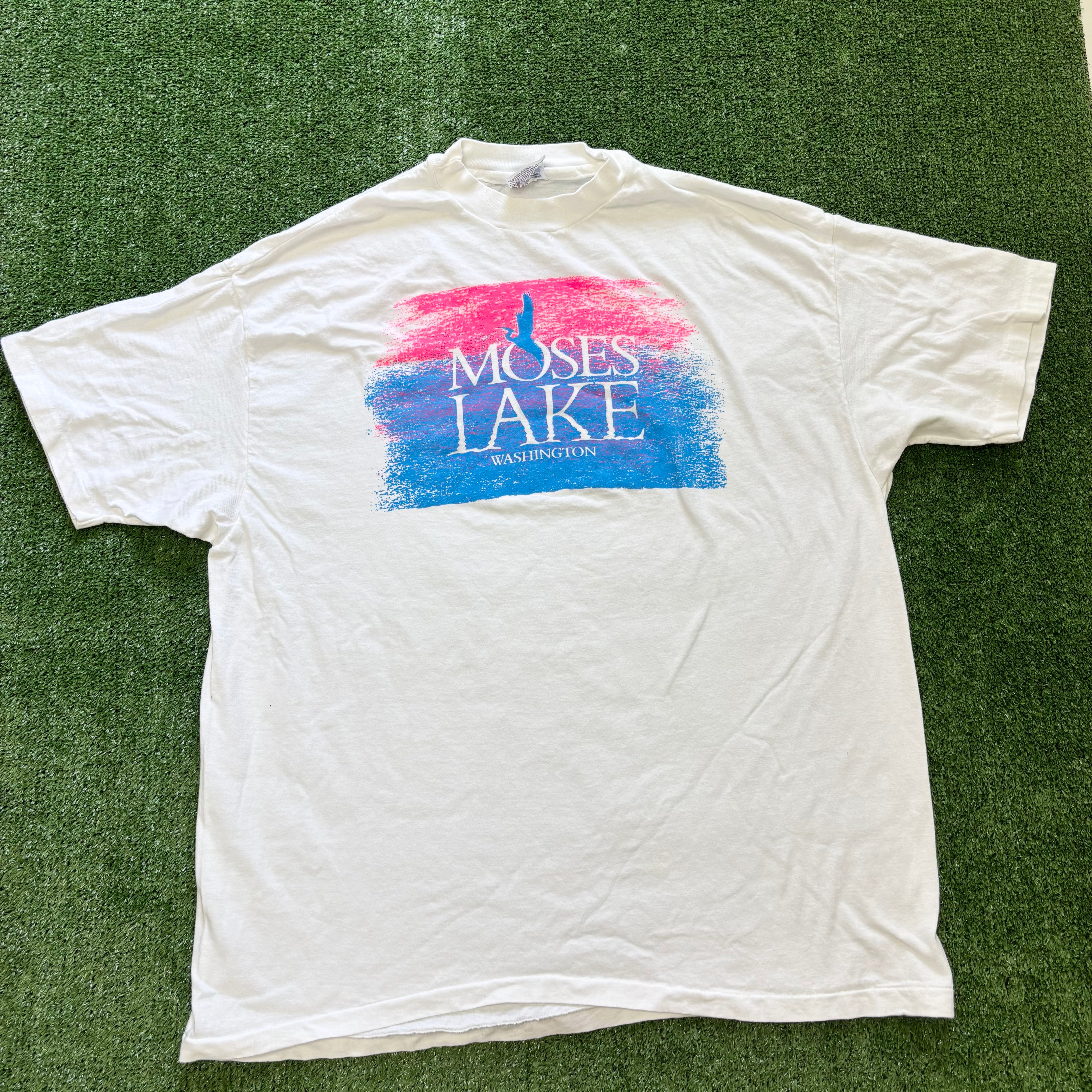 Vintage T Shirt Mens XL White Single Stitch Graphic Print 90s USA (E)