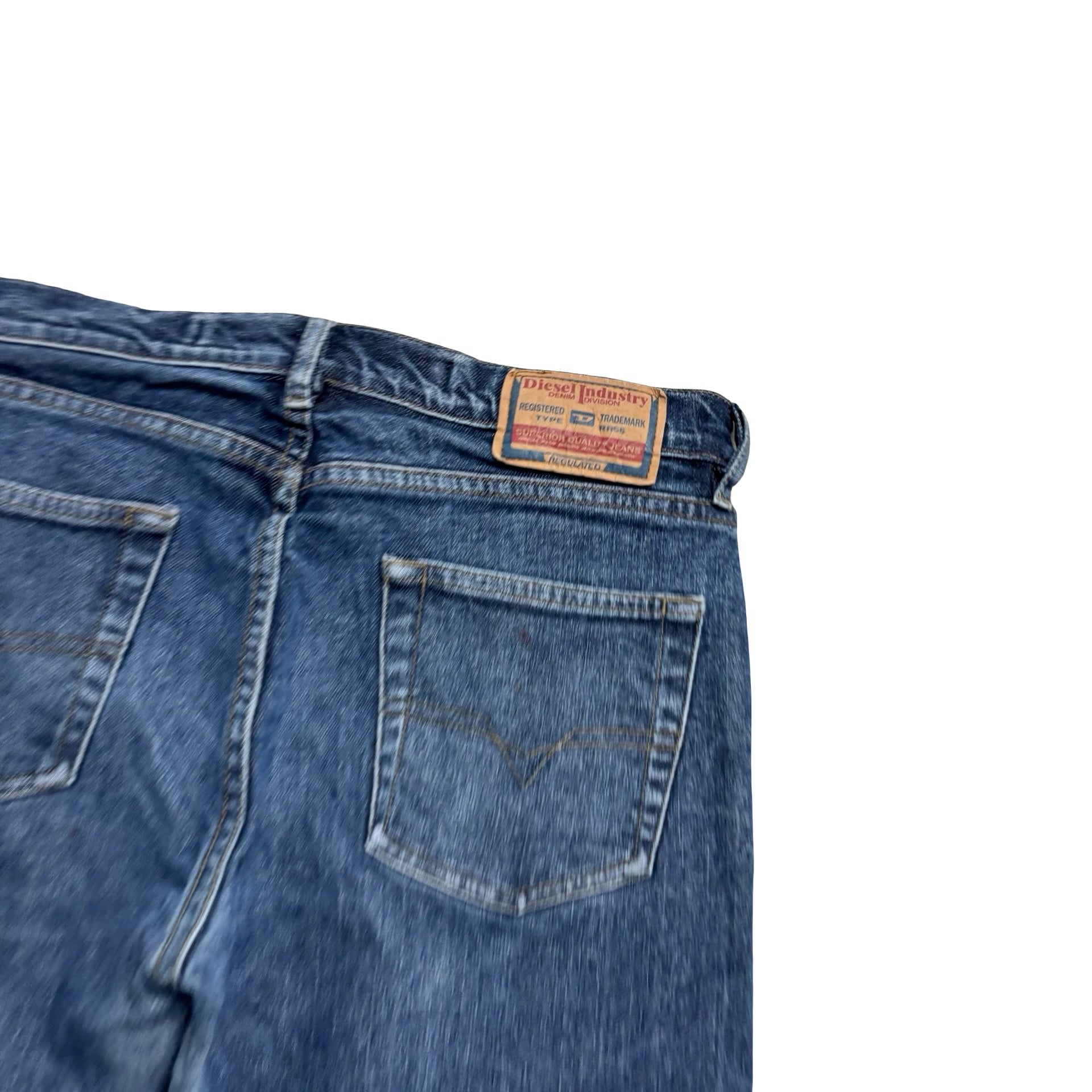 Diesel Zerox Jeans W29 L34 Mens Mid Blue Slim Straight Fit Stretch Denim