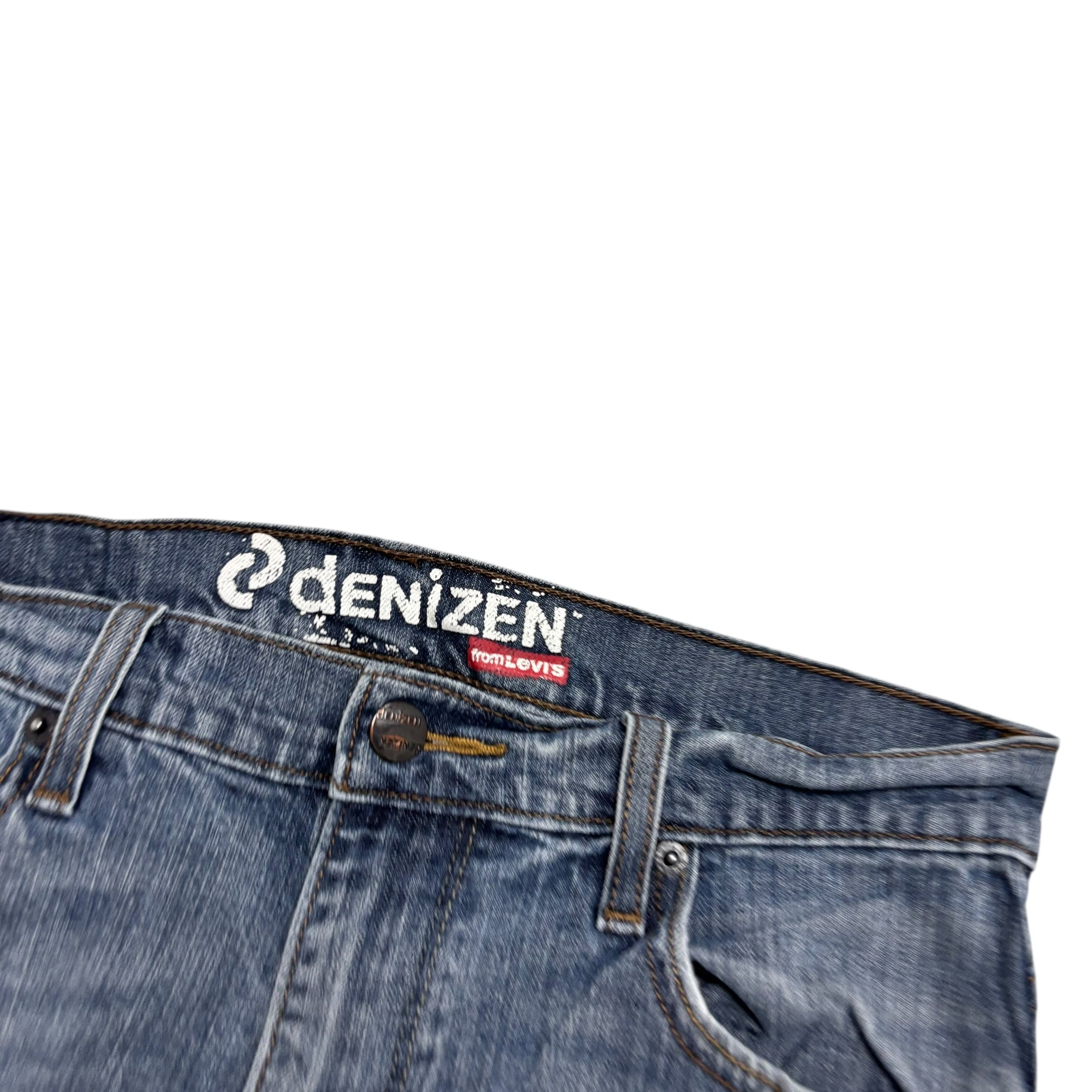 Levis Denizen Jeans W30 L32 Mens Mid Blue Skinny Fit Denim