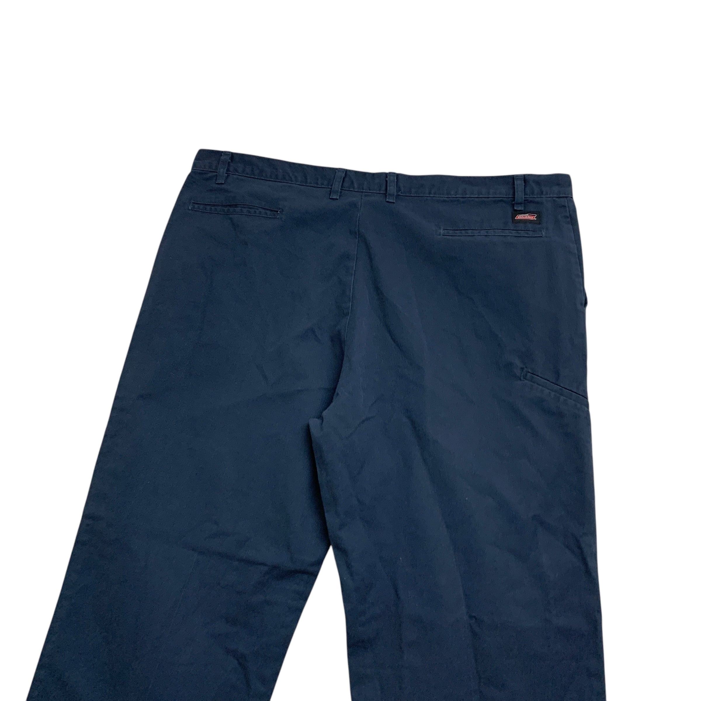 Dickies Trousers W42 L32 Mens Navy Blue Pants Relaxed Straight Fit Workwear