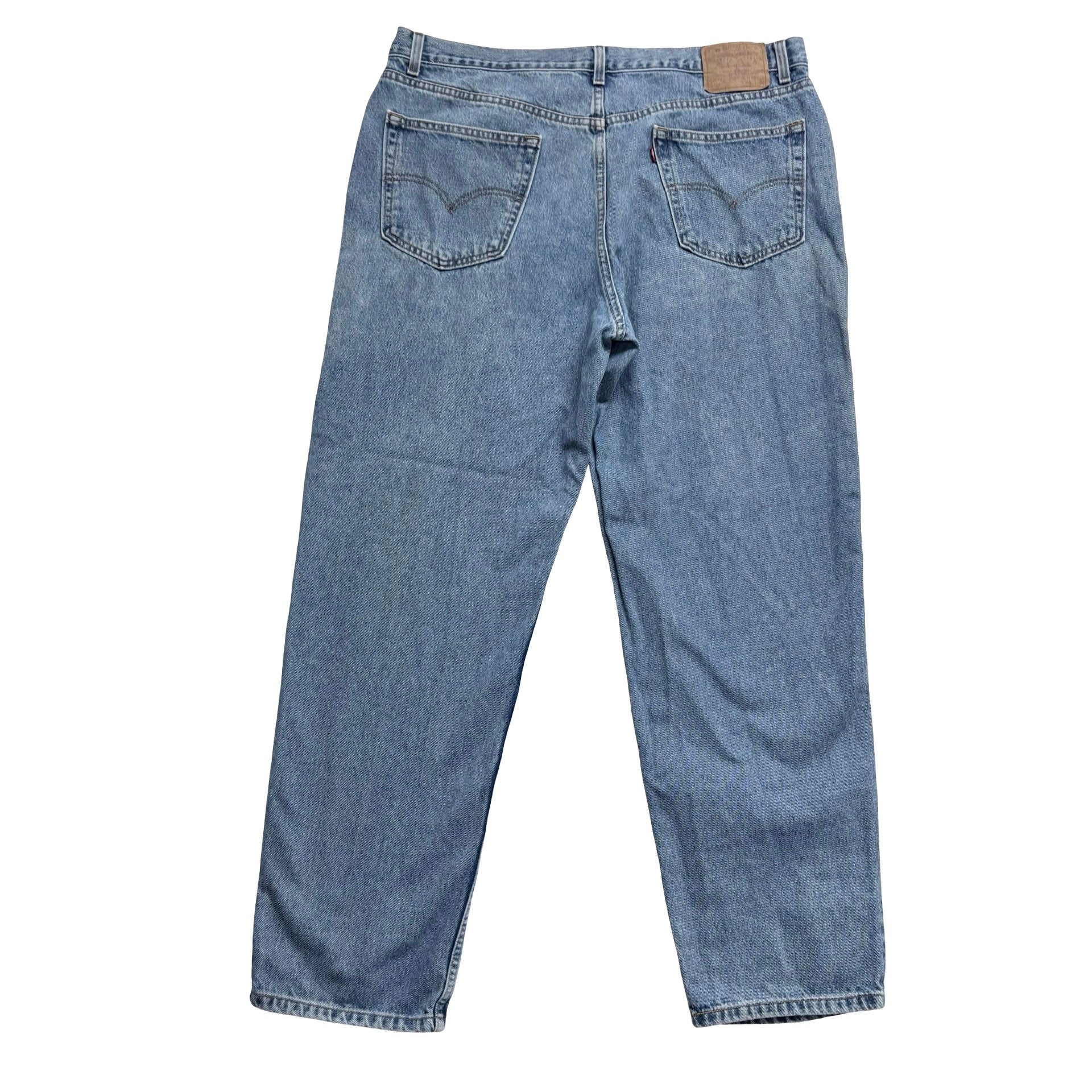 Levis 550 Jeans W40 L32 Mens Light Blue Relaxed Straight Fit Vintage Denim (E)