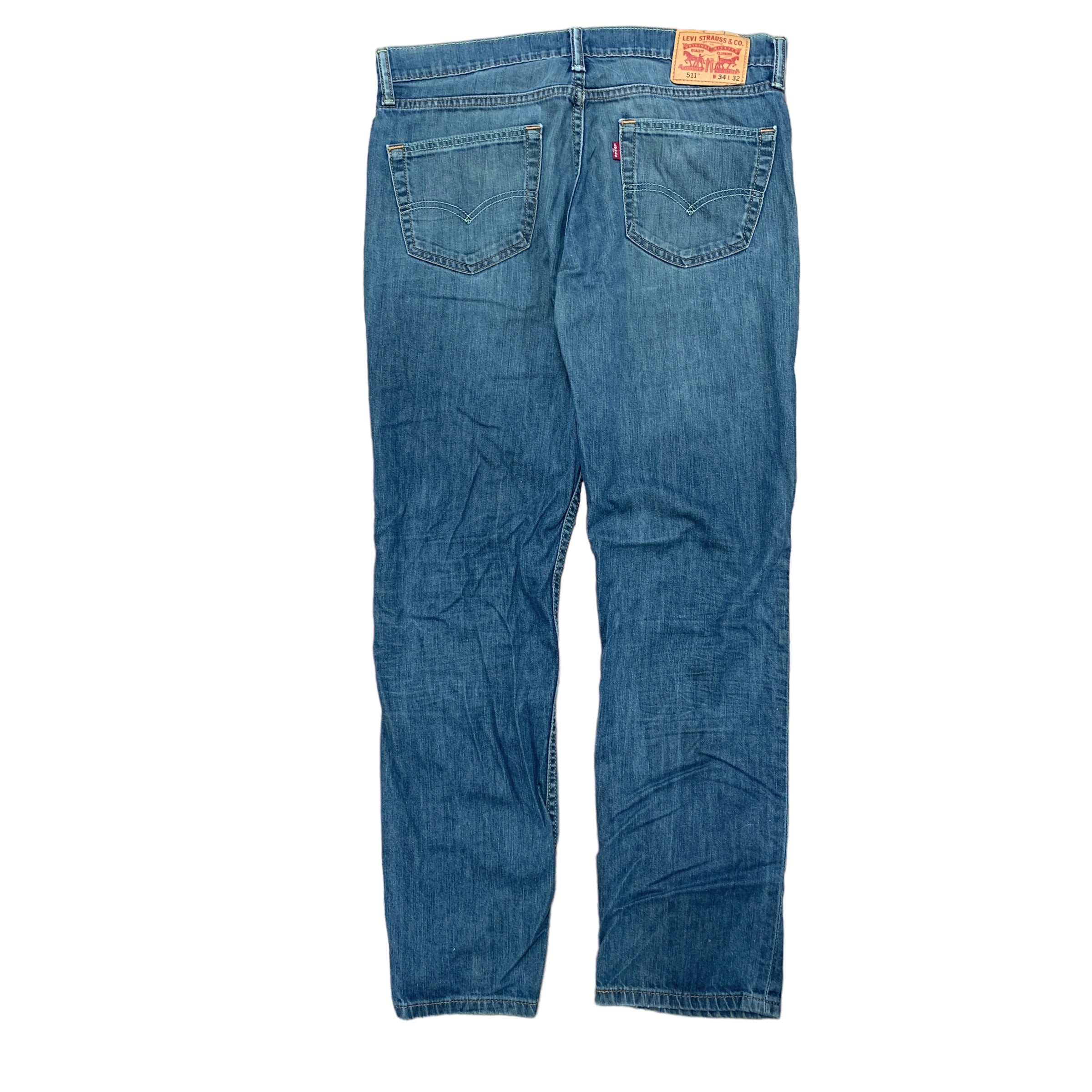 Levis 511 Jeans W34 L32 Mens Slim Fit Blue