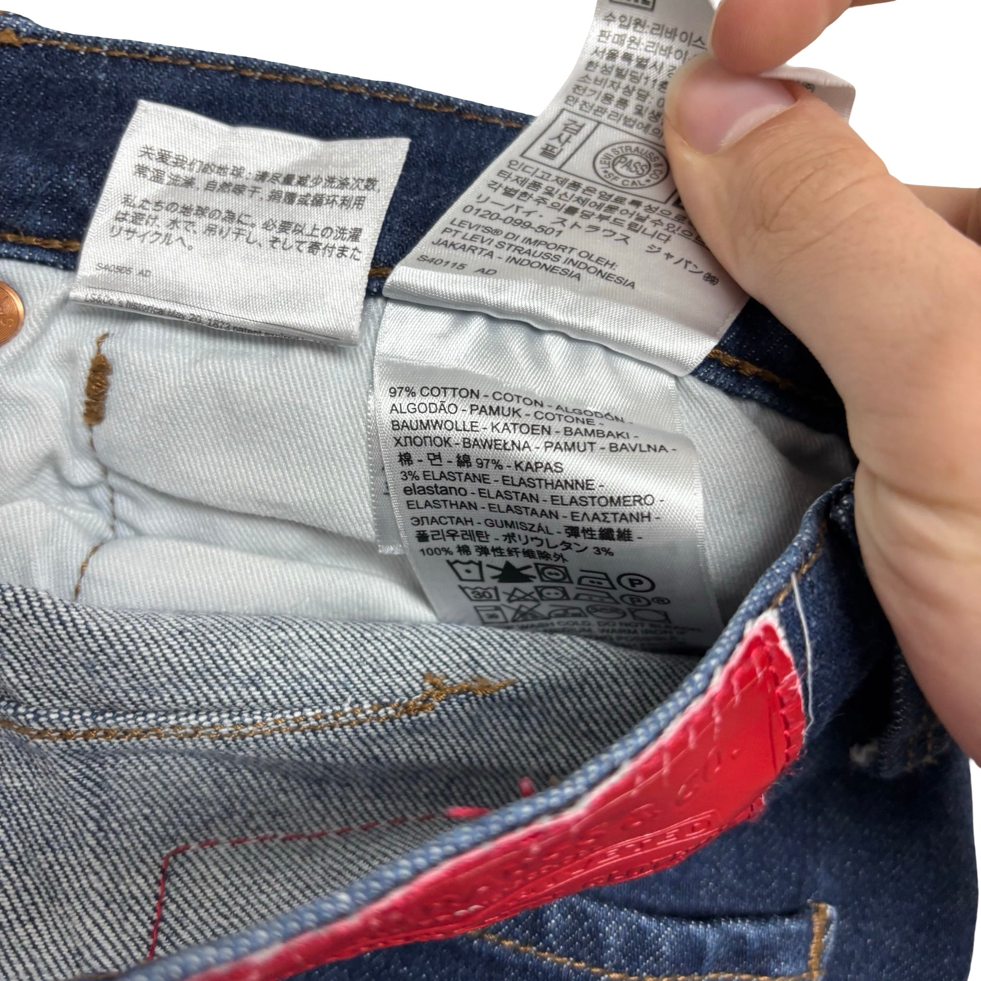 Levis 502 Engineered Jeans W36 L30 Mens Dark Blue Twisted Tapered Stretch (E)