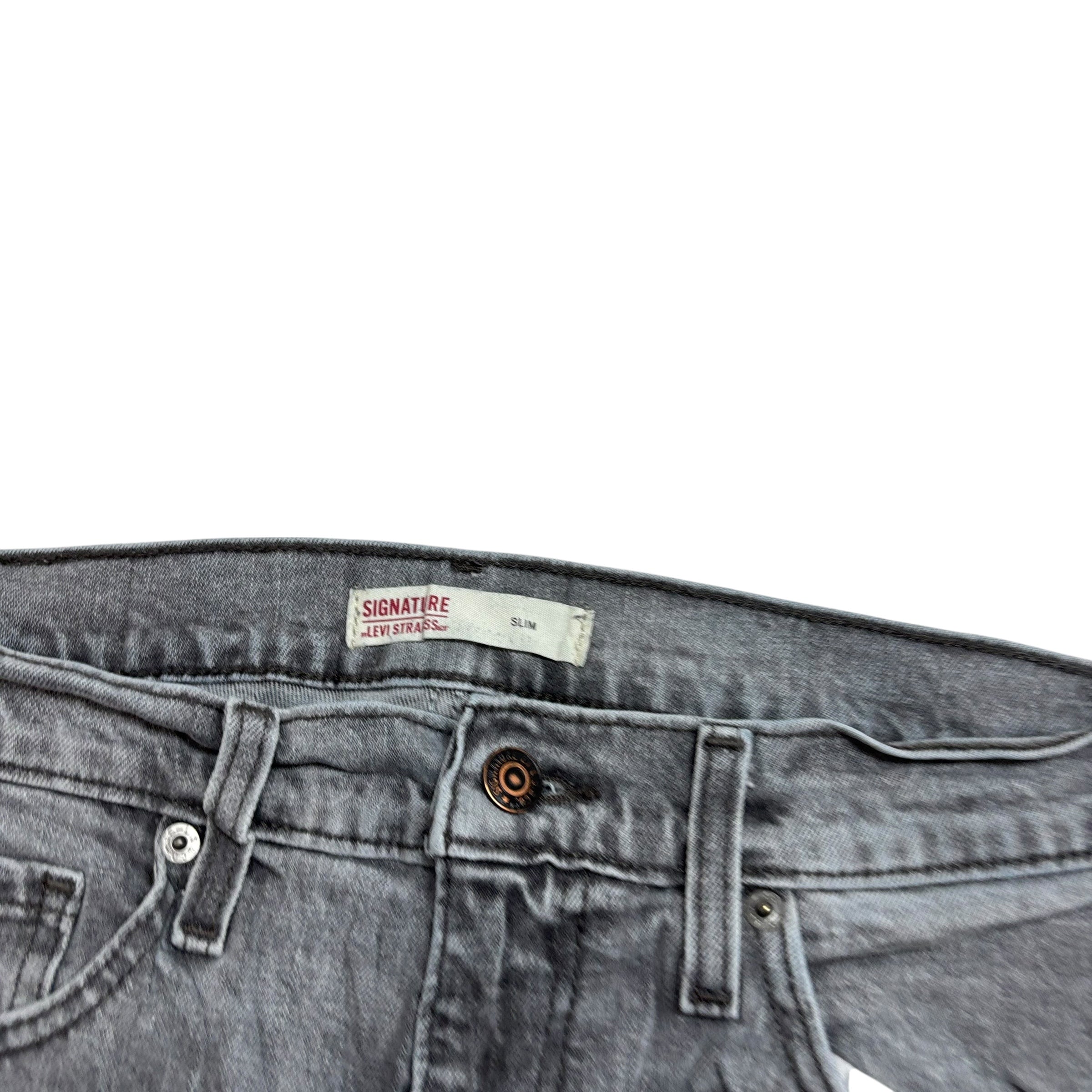 Levis Signature Jeans W30 L32 Mens Grey Slim Fit Stretch Denim (E)