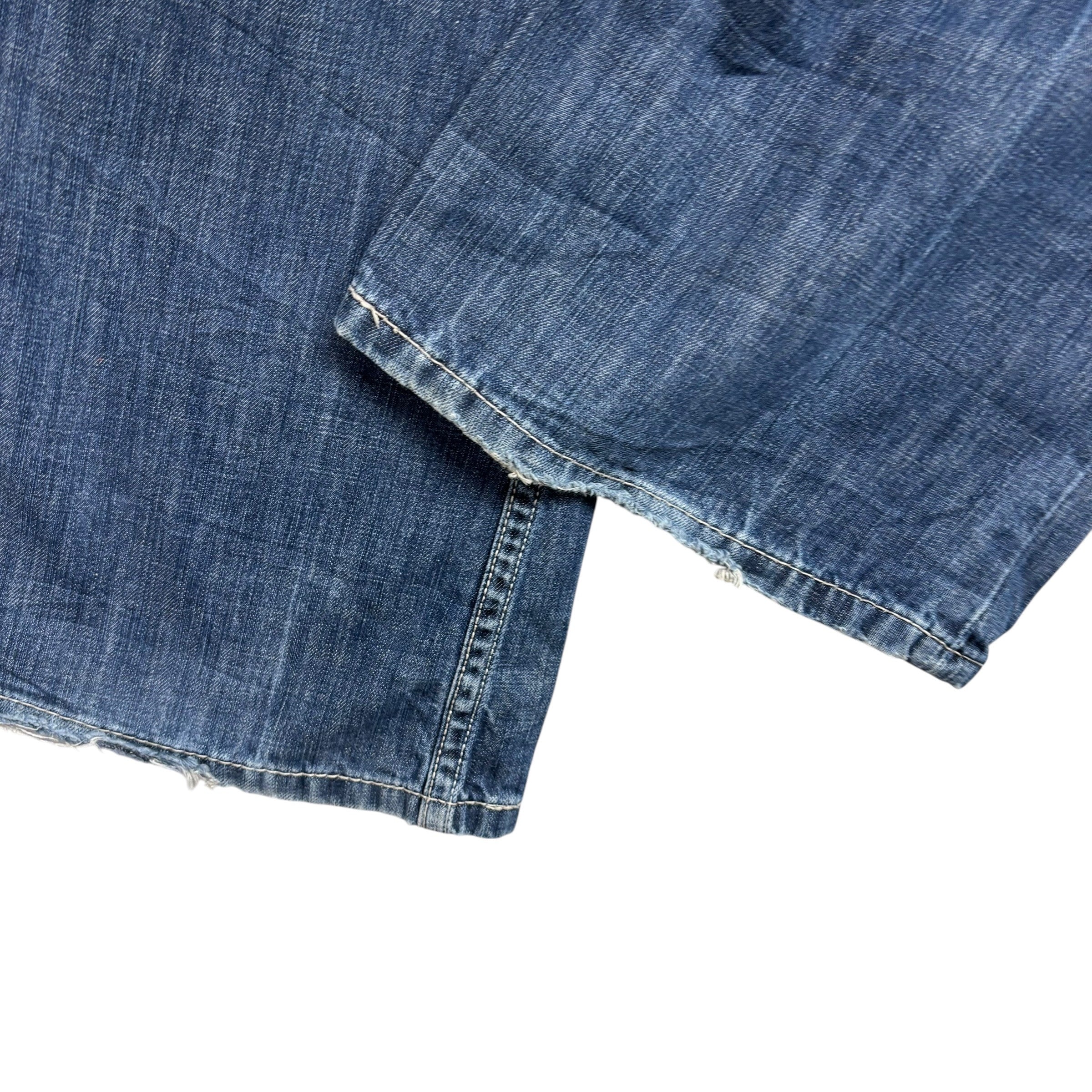 Levis 527 Jeans W34 L34 Mens Mid Blue Regular Bootcut Fit Vintage Denim