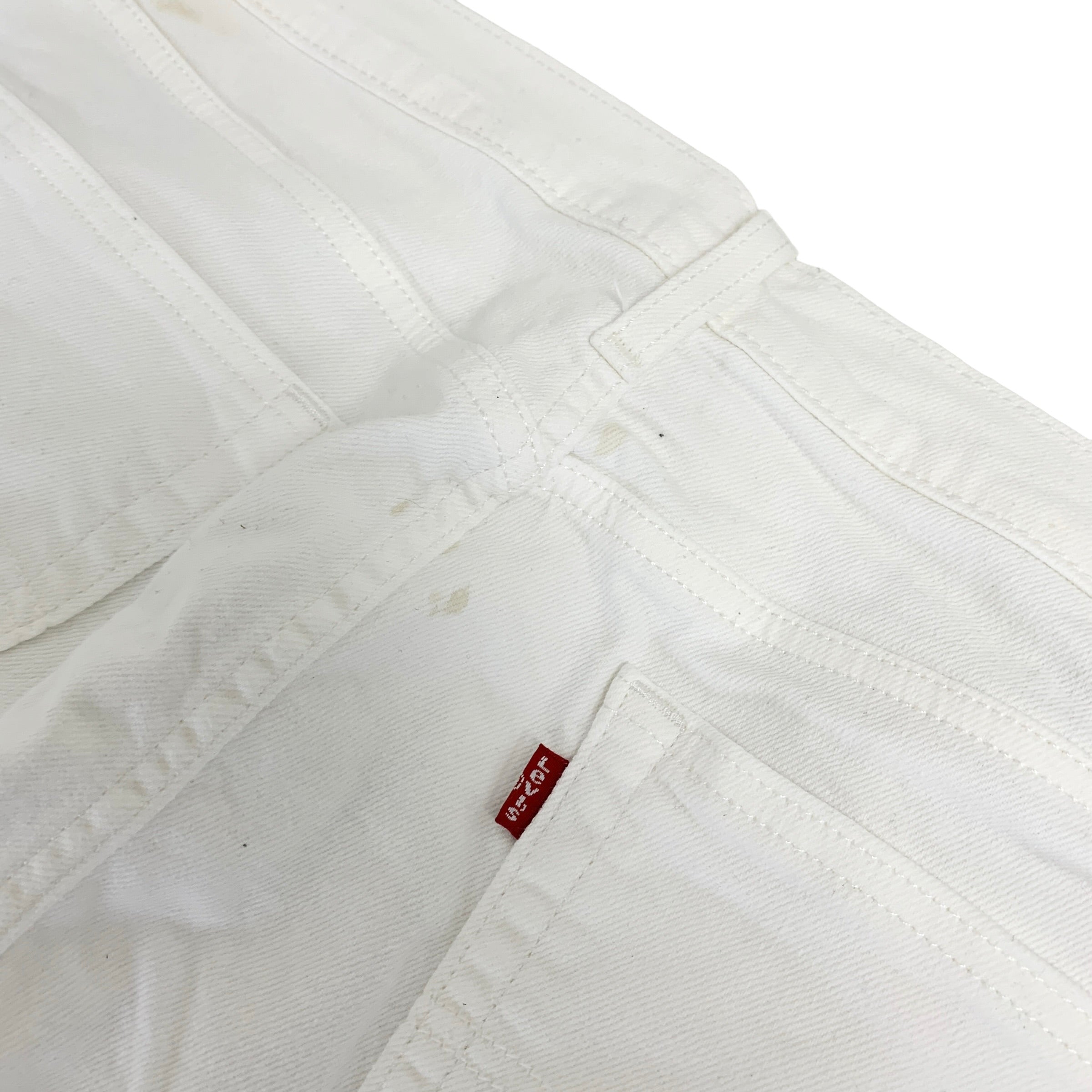 Levis 541 Jeans W36 L34 Mens Cargo White Athletic Taper Fit Stretch Denim