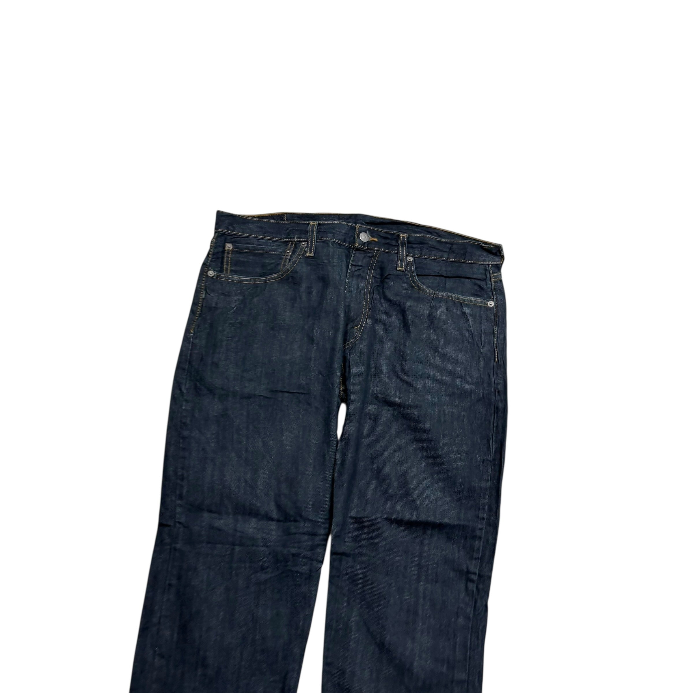Levis 502 Jeans W38 L31 Mens Dark Blue Regular Tapered Fit Stretch Denim (E)