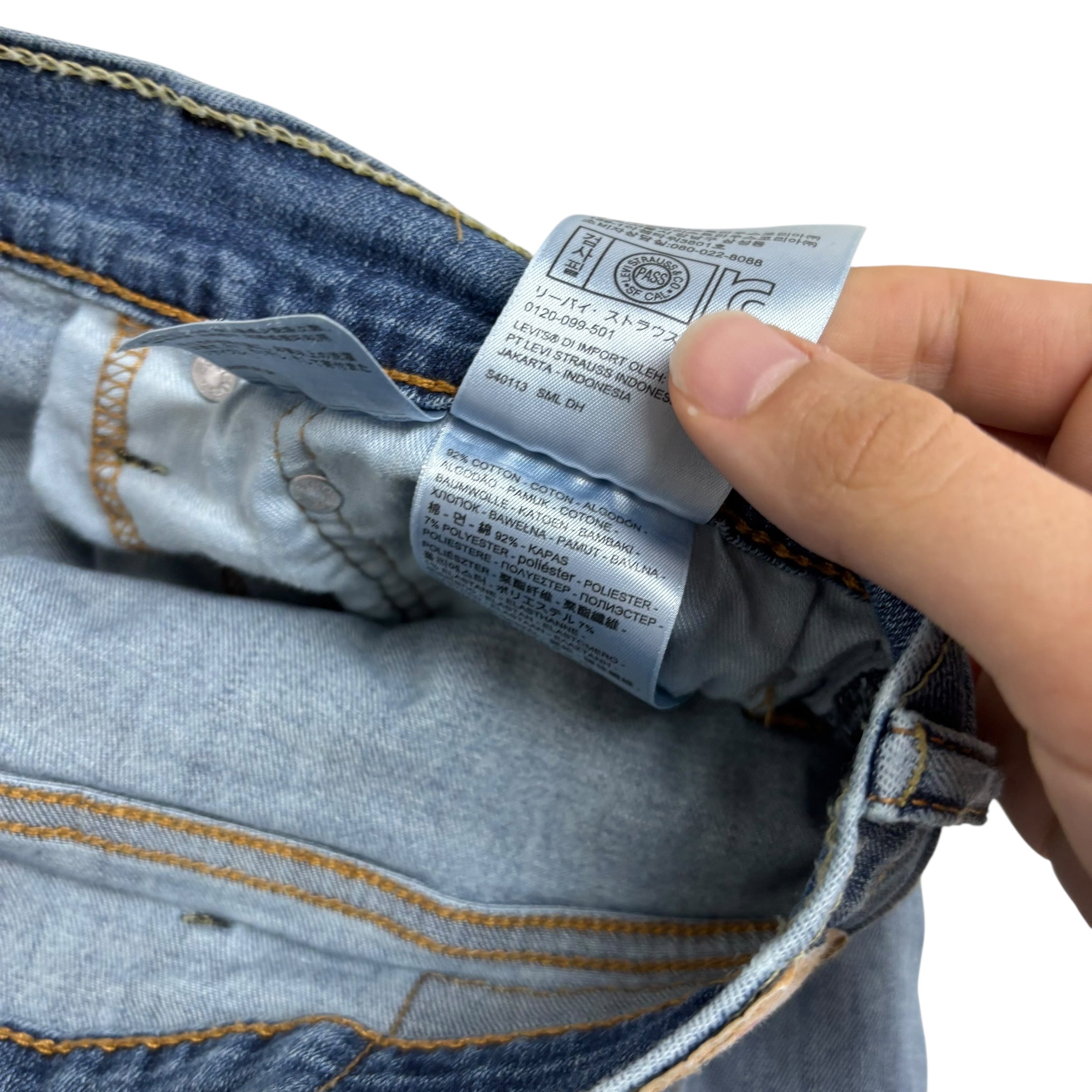 Levis 541 Jeans W42 L32 Mens Light Blue Athletic Tapered Fit Stretch Denim (F)